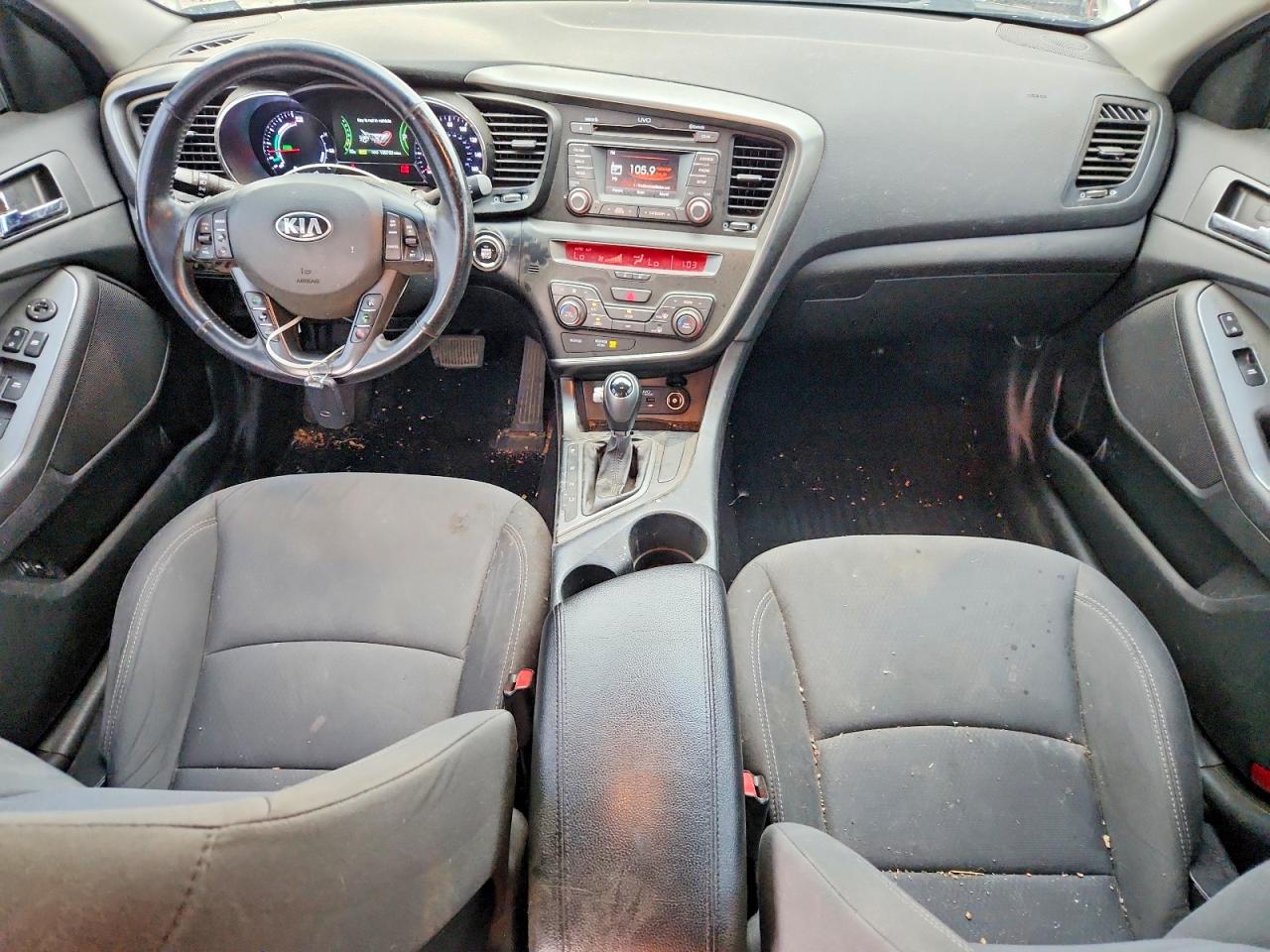 2013 Kia Optima Hybrid White vin: KNAGM4AD8D5044569