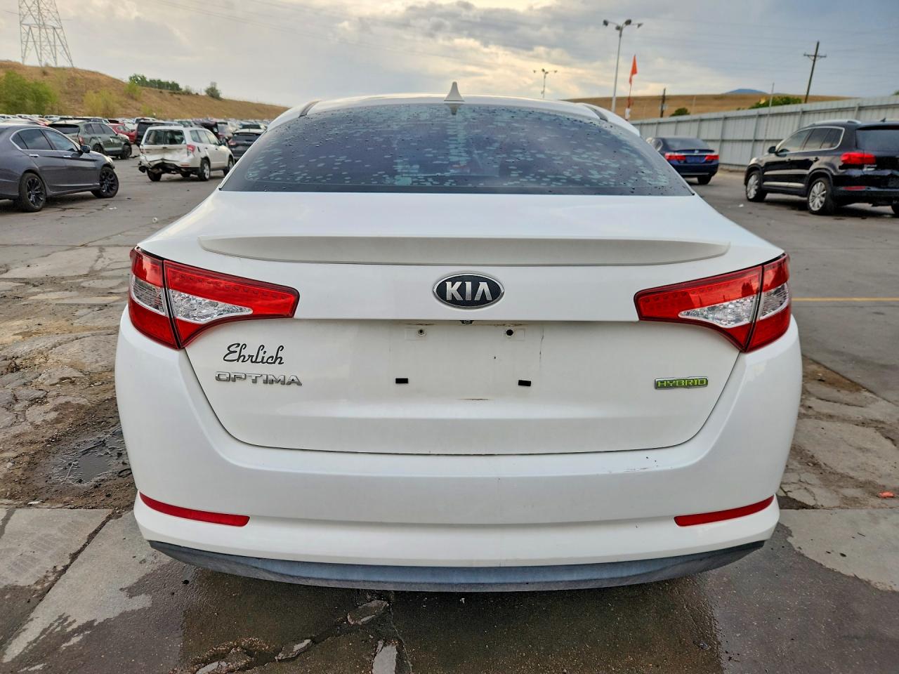2013 Kia Optima Hybrid White vin: KNAGM4AD8D5044569
