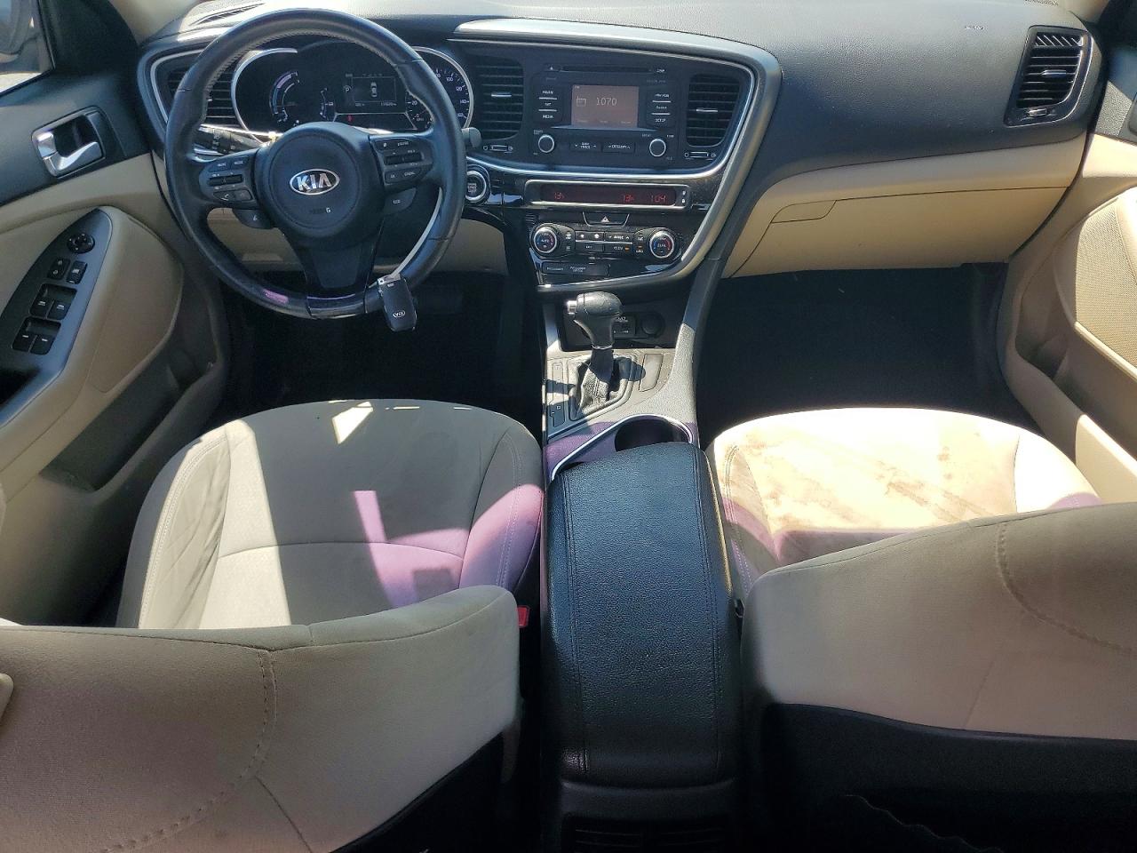 2015 Kia Optima Hybrid White vin: KNAGM4AD8F5077445