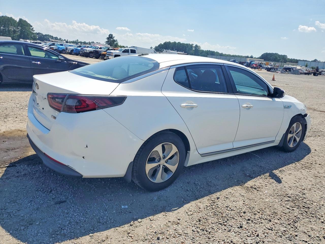 2015 Kia Optima Hybrid White vin: KNAGM4AD8F5077445