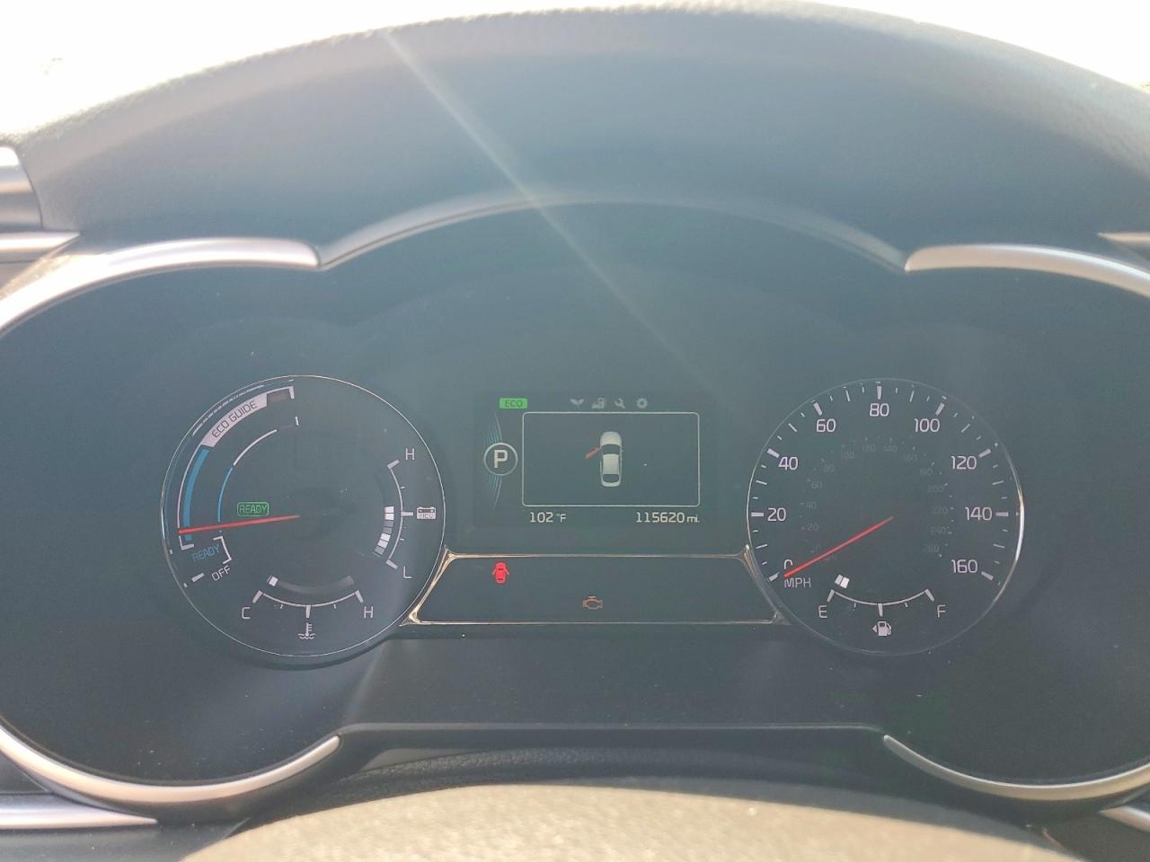 2015 Kia Optima Hybrid White vin: KNAGM4AD8F5077445