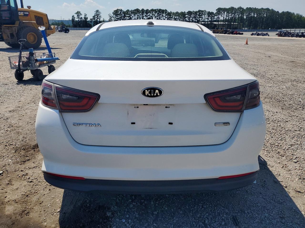 2015 Kia Optima Hybrid White vin: KNAGM4AD8F5077445