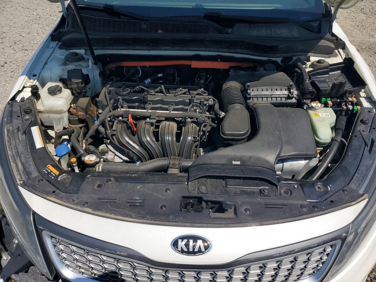 2015 Kia Optima Hybrid White vin: KNAGM4AD8F5077445