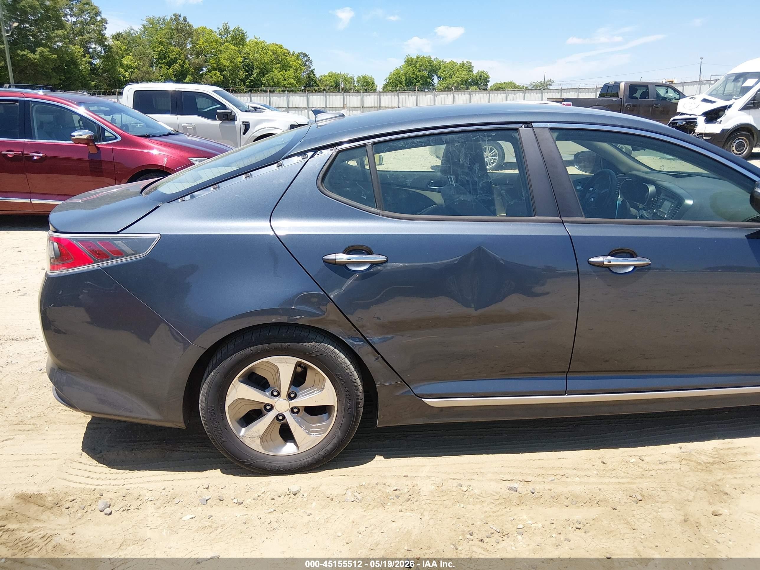 2015 Kia Optima Hybrid   Серый vin: KNAGM4AD8F5078644