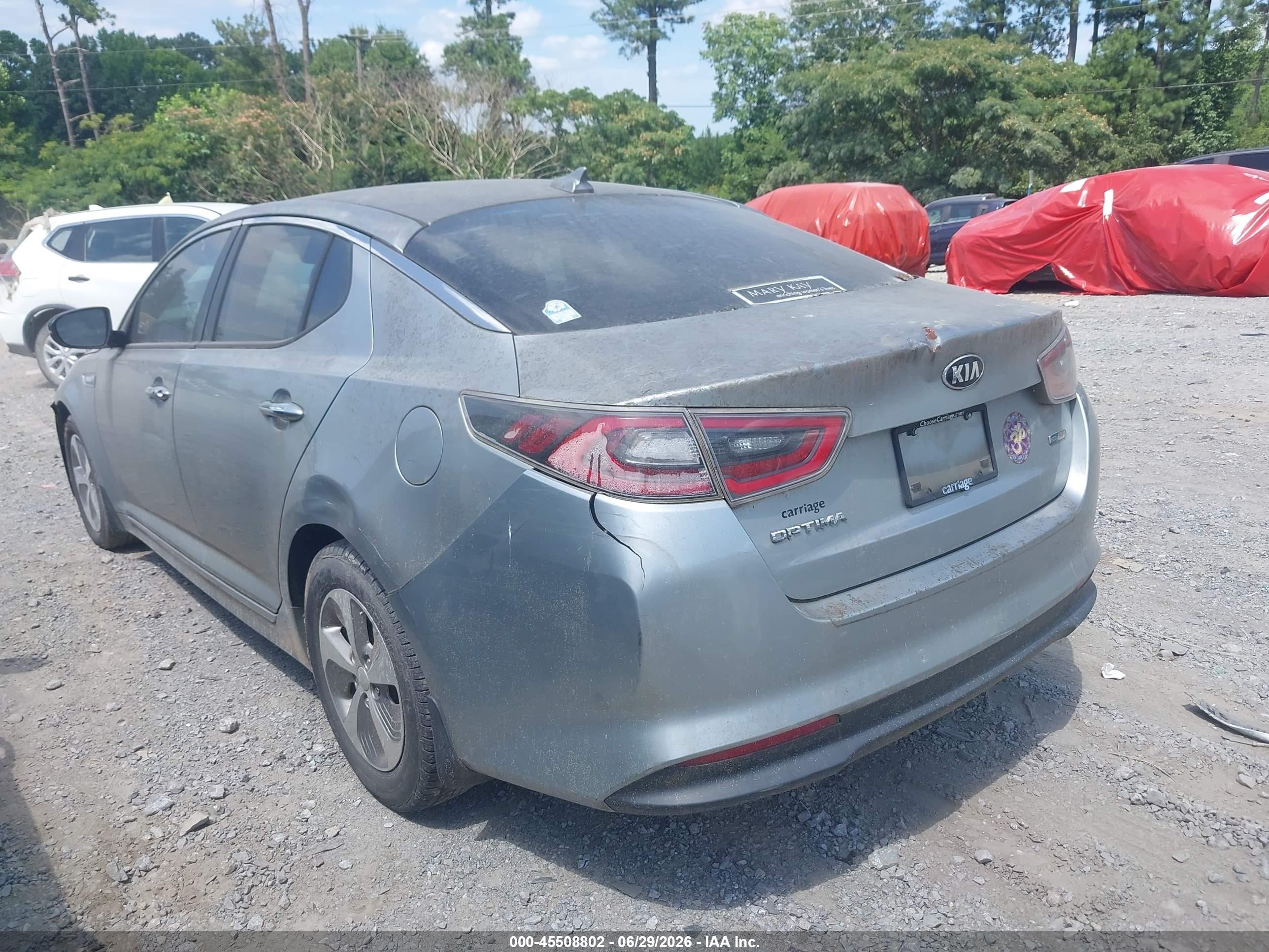 2015 Kia Optima Hybrid   Silver vin: KNAGM4AD8F5082211
