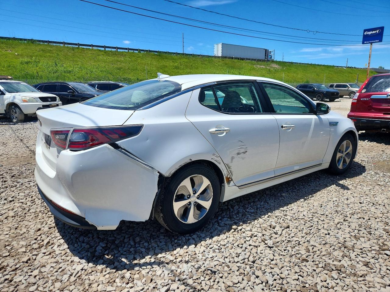 2015 Kia Optima Hybrid White vin: KNAGM4AD8F5083598