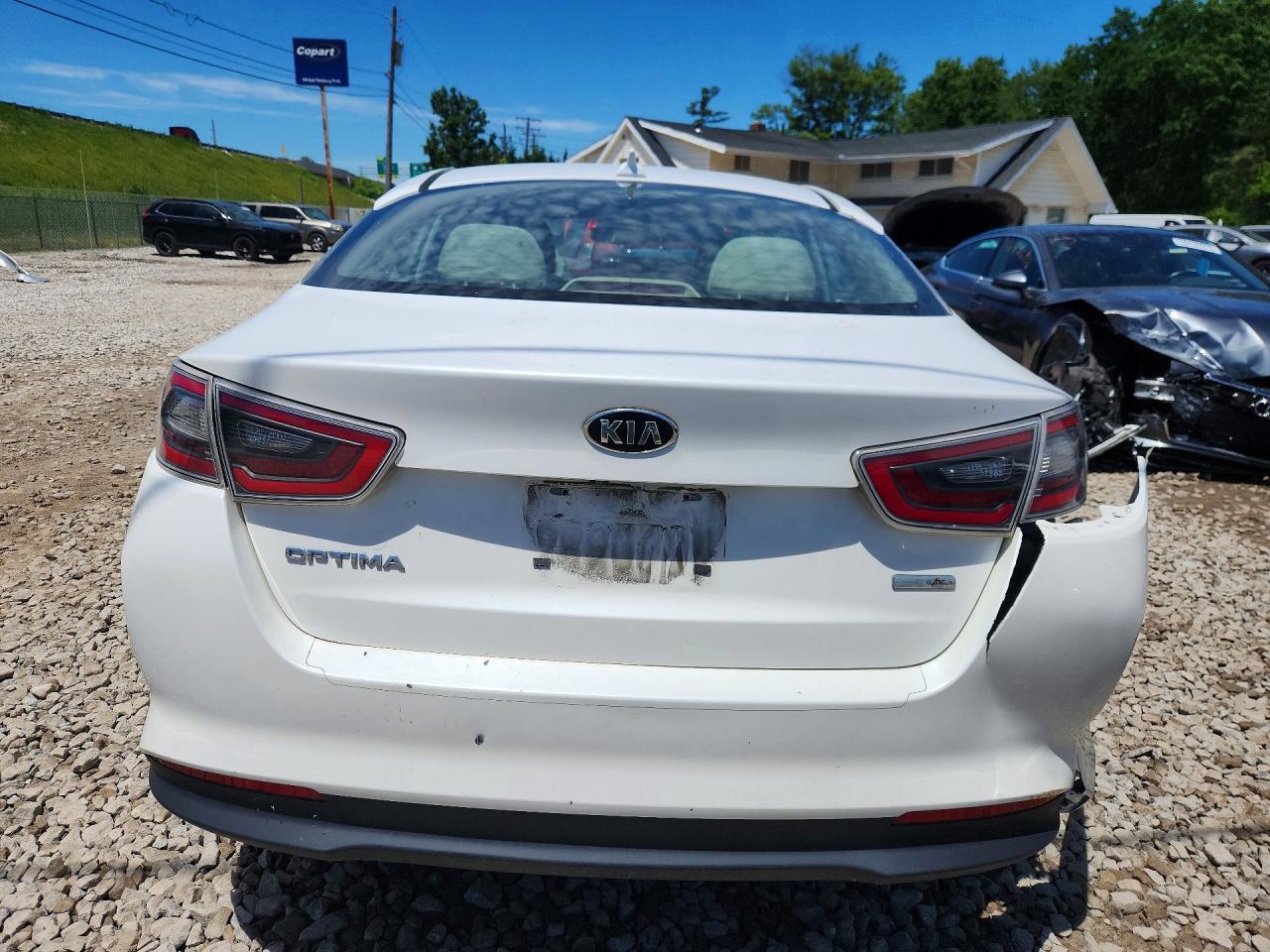 2015 Kia Optima Hybrid White vin: KNAGM4AD8F5083598