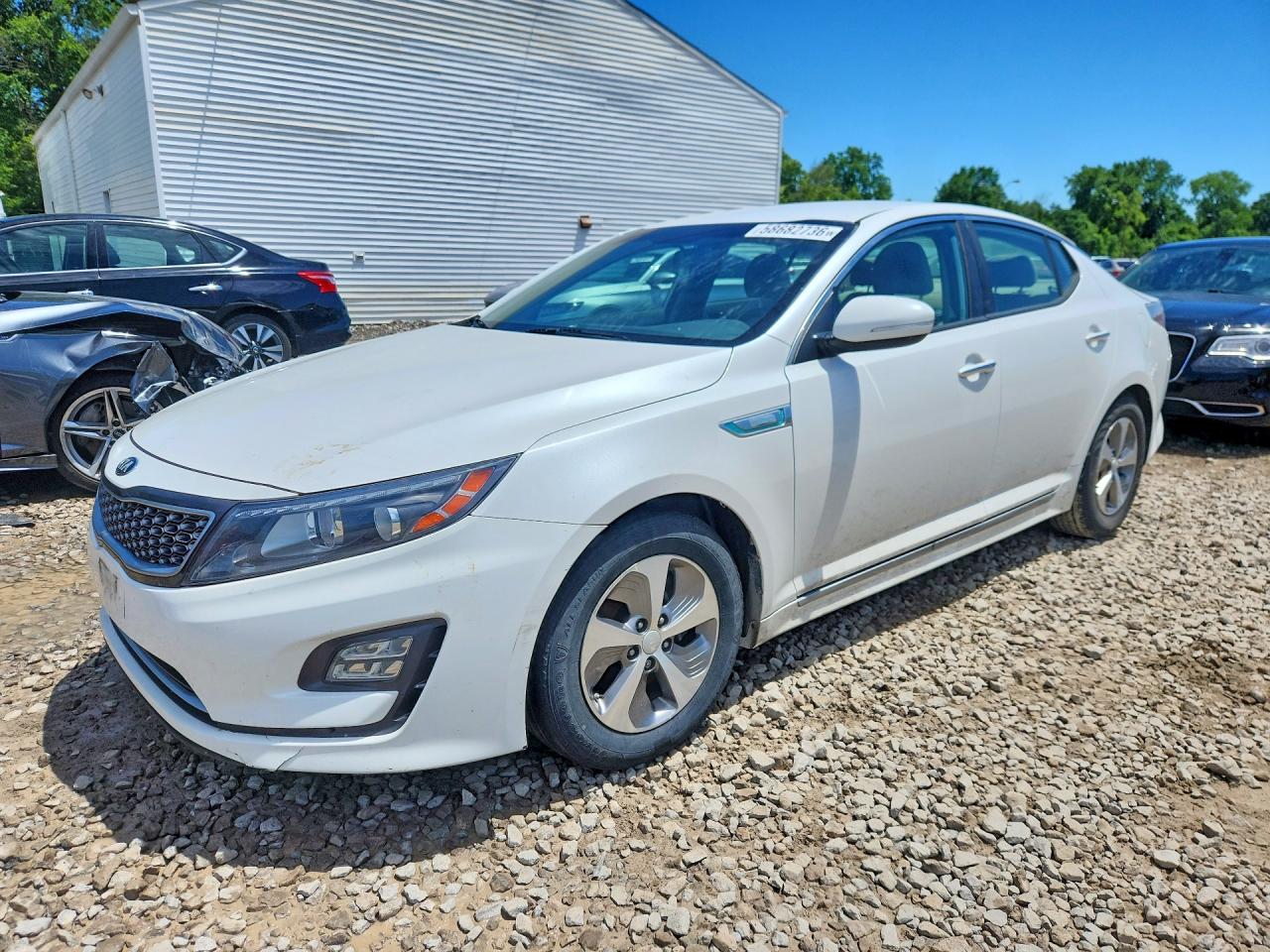 2015 Kia Optima Hybrid White vin: KNAGM4AD8F5083598