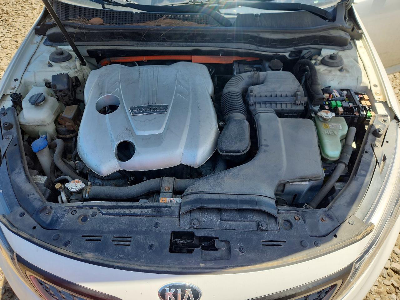2015 Kia Optima Hybrid White vin: KNAGM4AD8F5083598