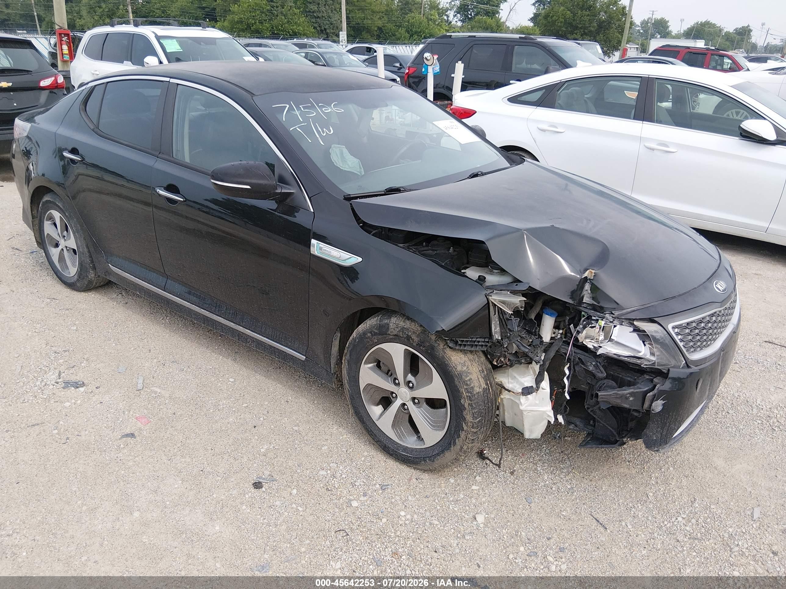 2015 Kia Optima Hybrid   Black vin: KNAGM4AD8F5086596