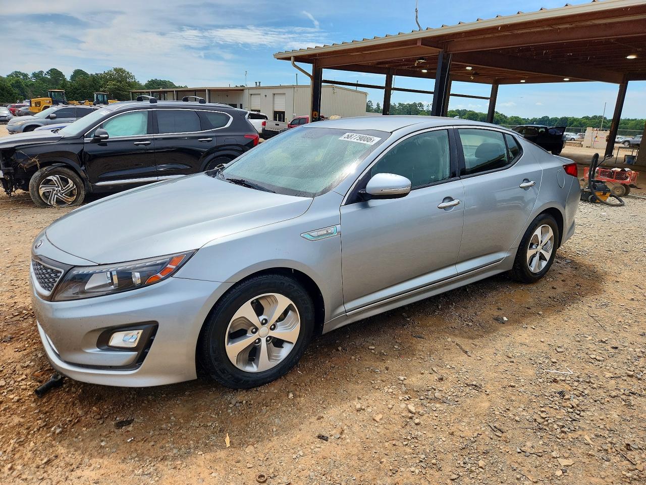 2015 Kia Optima Hybrid Silver vin: KNAGM4AD8F5089546