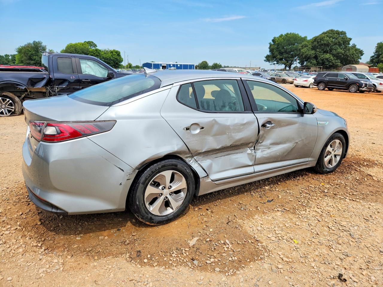 2015 Kia Optima Hybrid Silver vin: KNAGM4AD8F5089546