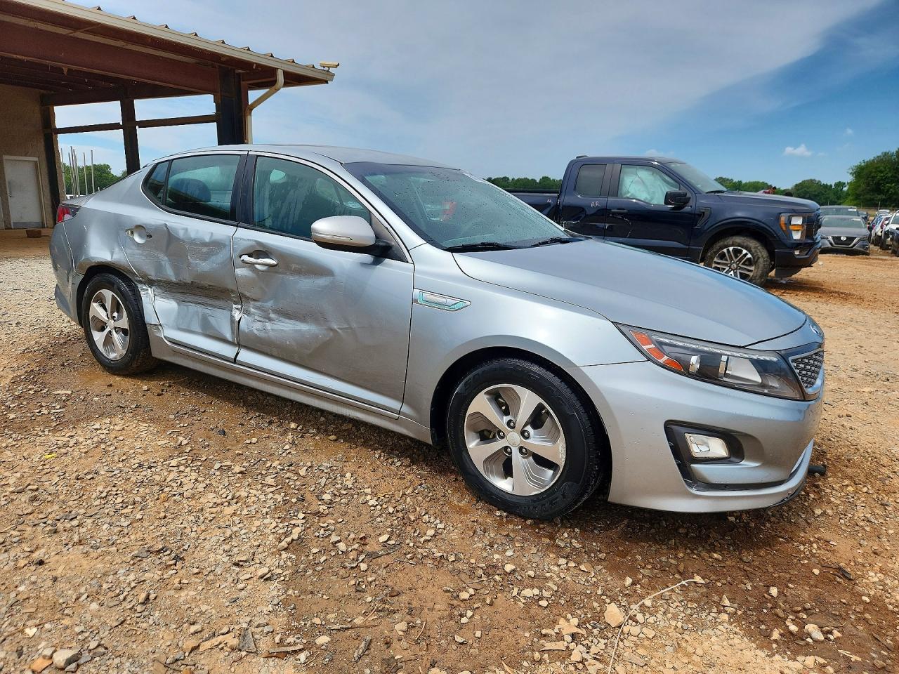 2015 Kia Optima Hybrid Silver vin: KNAGM4AD8F5089546