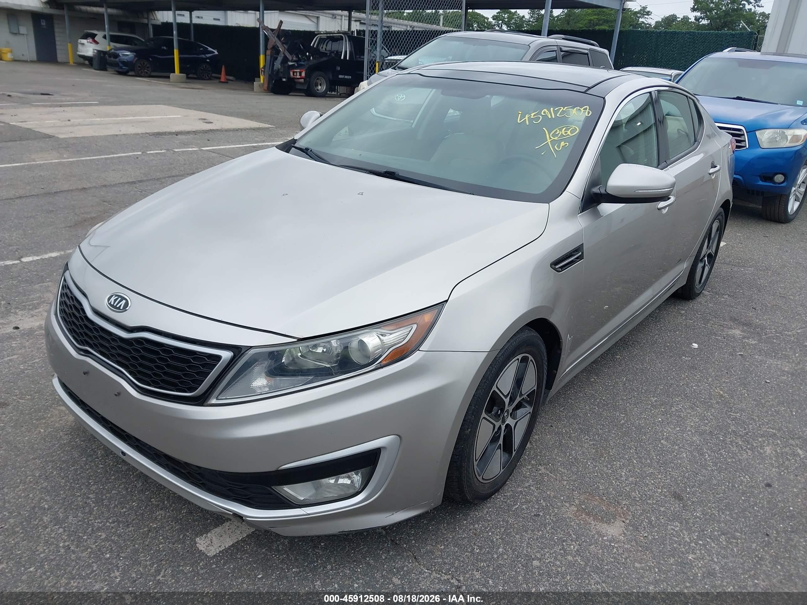 2012 Kia Optima Hybrid Ex Silver vin: KNAGM4AD9C5009683