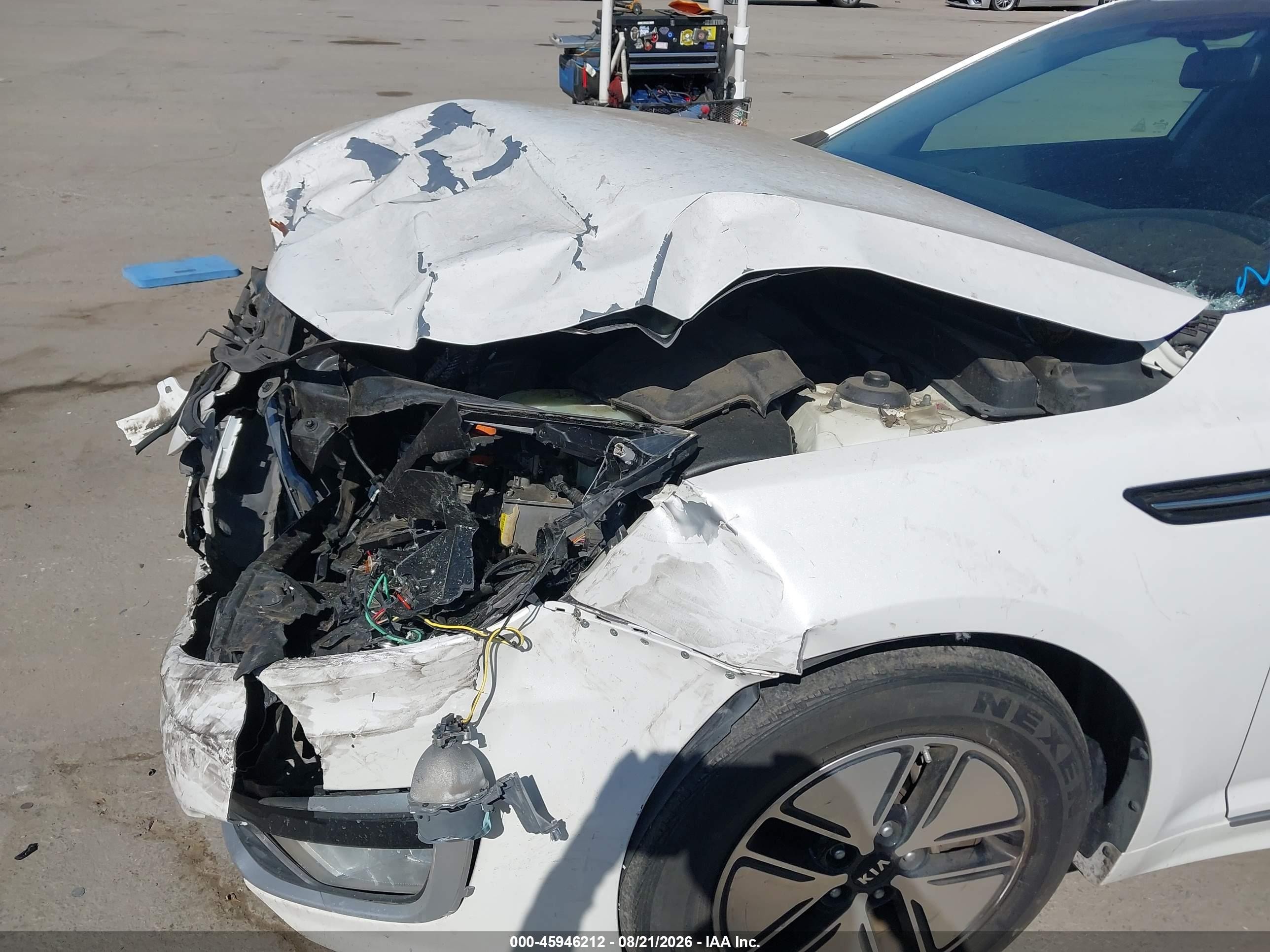 2013 Kia Optima Hybrid Lx Белый vin: KNAGM4AD9D5039008