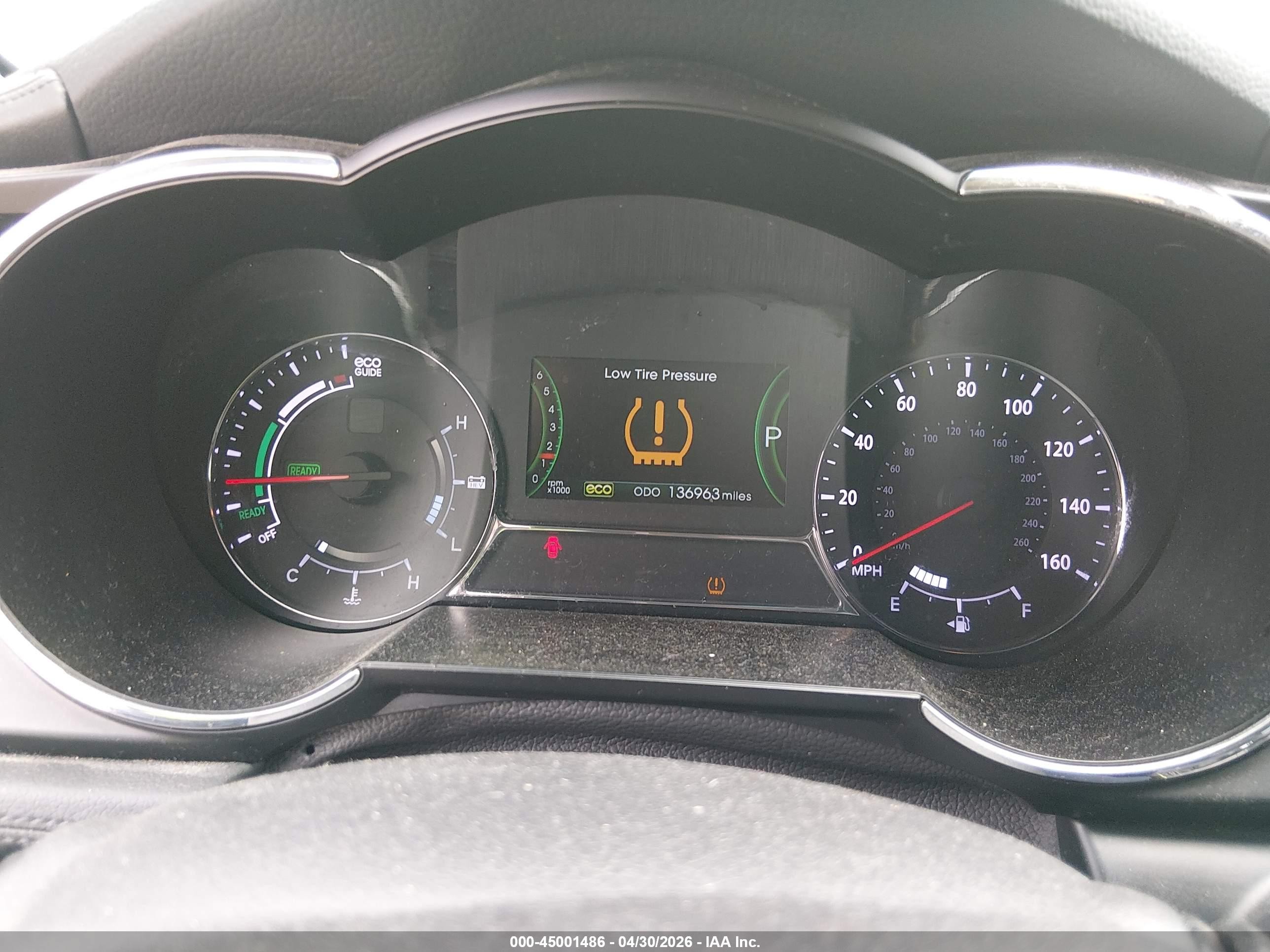 2013 Kia Optima Hybrid Ex White vin: KNAGM4AD9D5048176