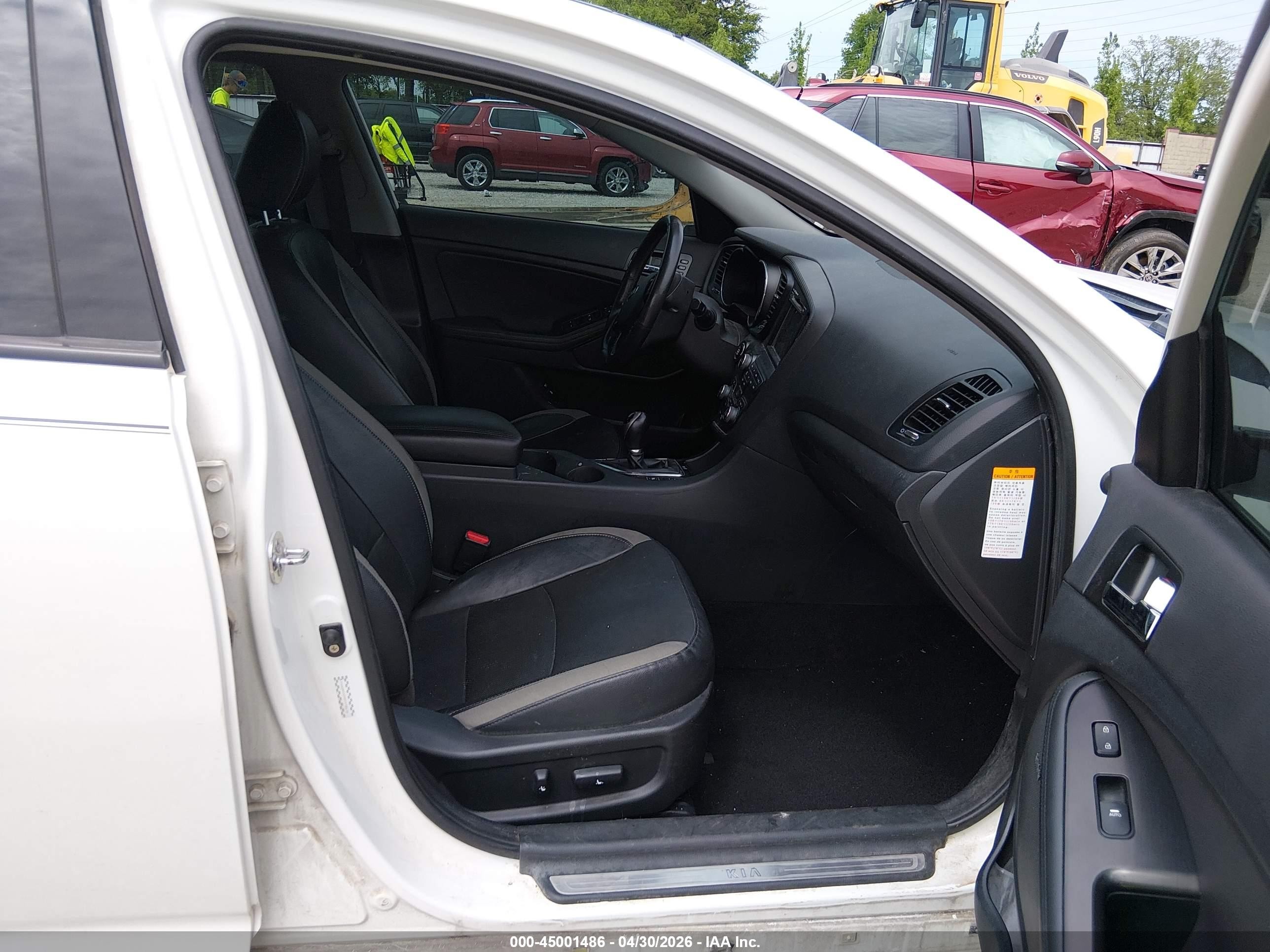 2013 Kia Optima Hybrid Ex White vin: KNAGM4AD9D5048176