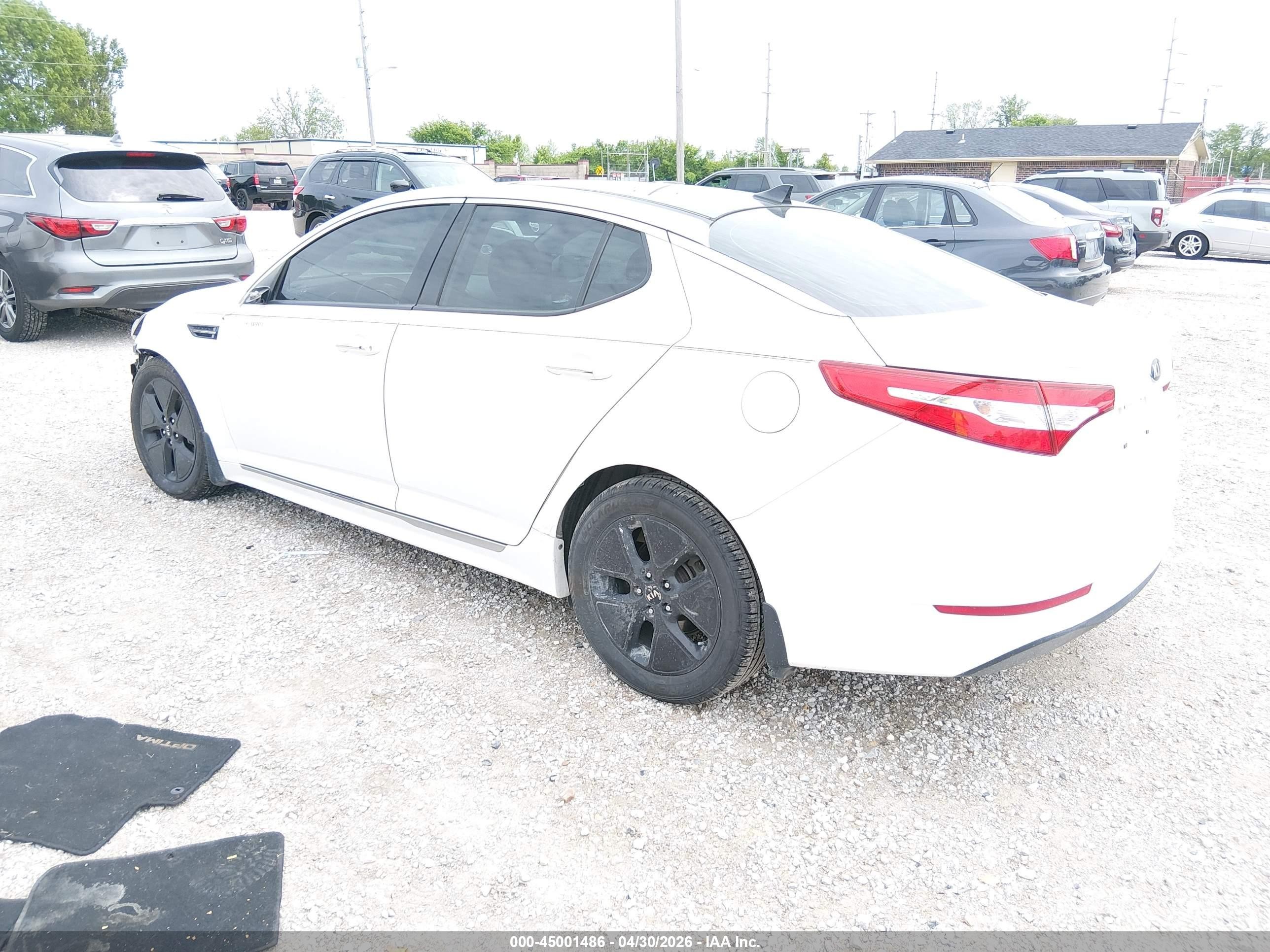 2013 Kia Optima Hybrid Ex White vin: KNAGM4AD9D5048176