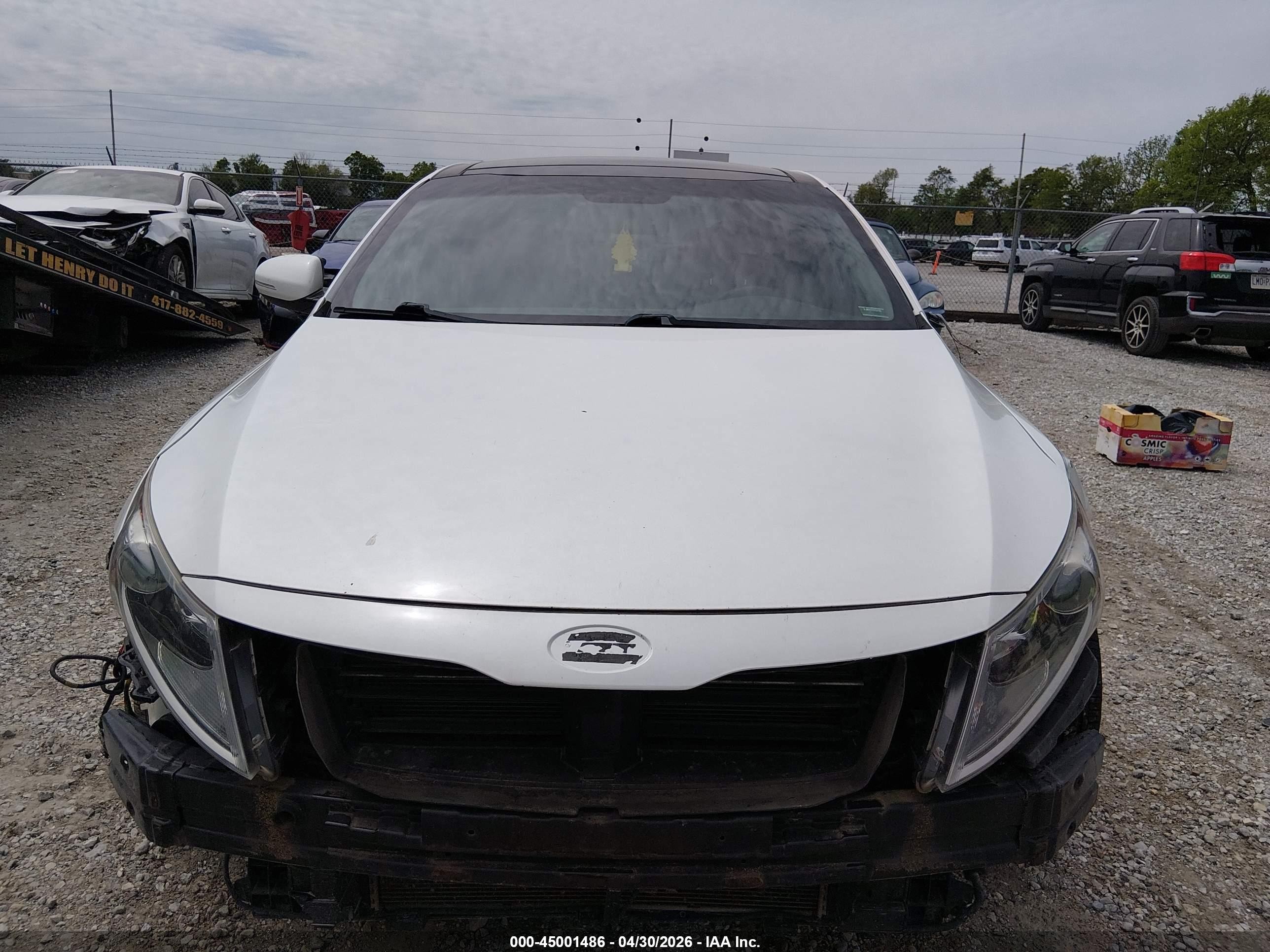 2013 Kia Optima Hybrid Ex White vin: KNAGM4AD9D5048176