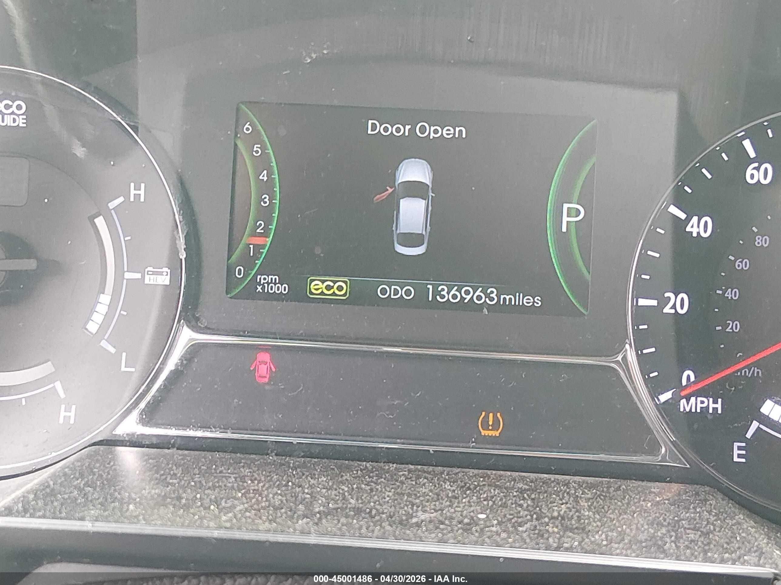 2013 Kia Optima Hybrid Ex White vin: KNAGM4AD9D5048176