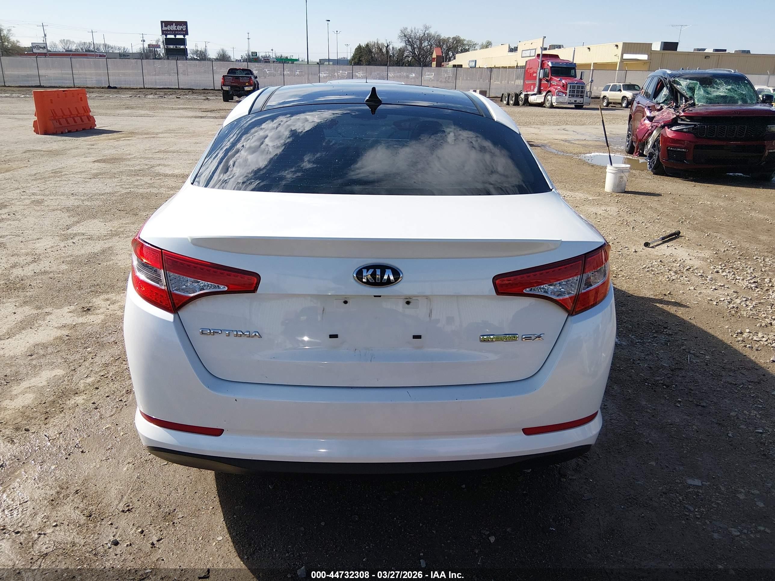 2013 Kia Optima Hybrid Ex White vin: KNAGM4AD9D5055600