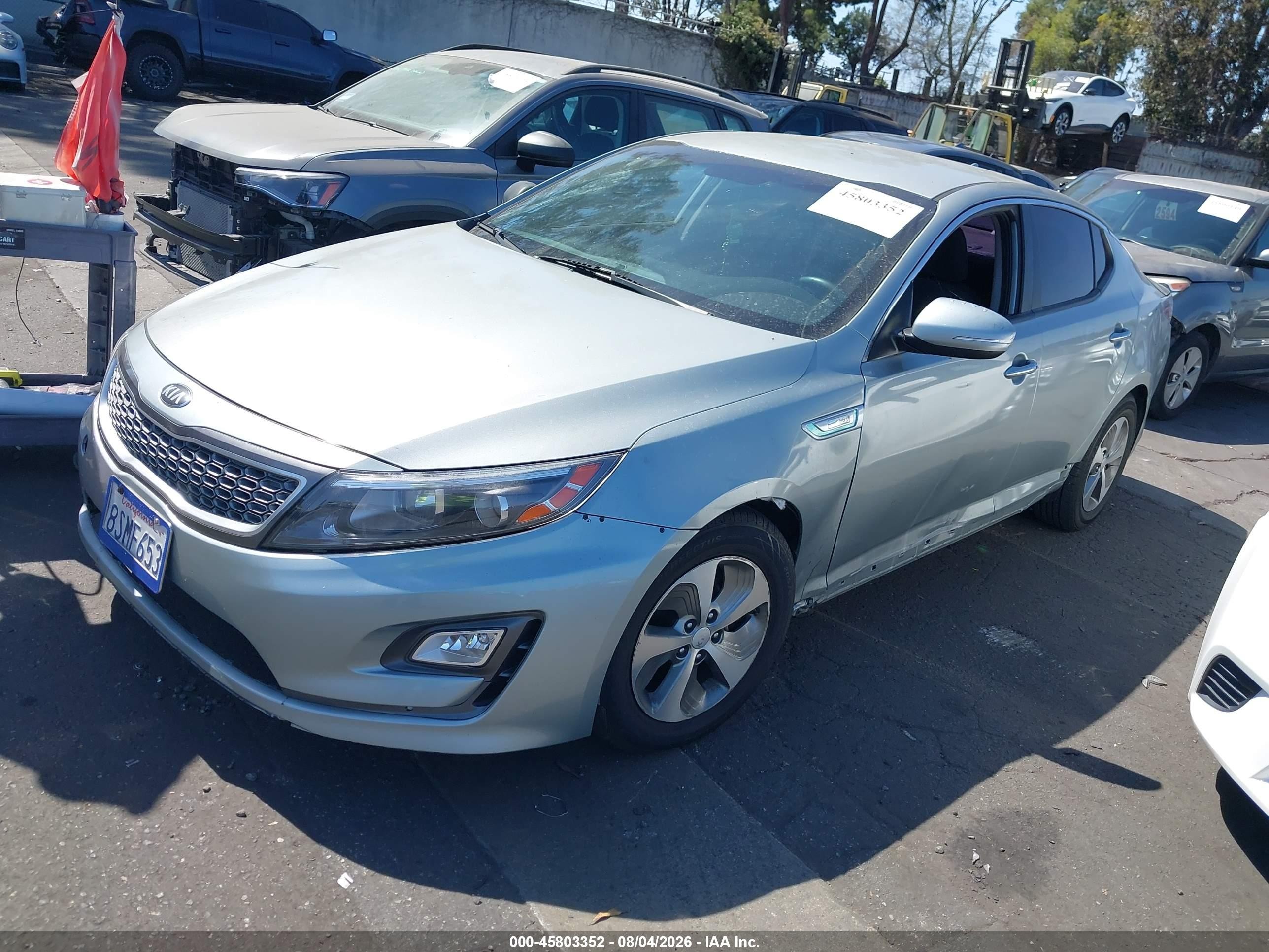 2014 Kia Optima Hybrid Lx Teal vin: KNAGM4AD9E5070714