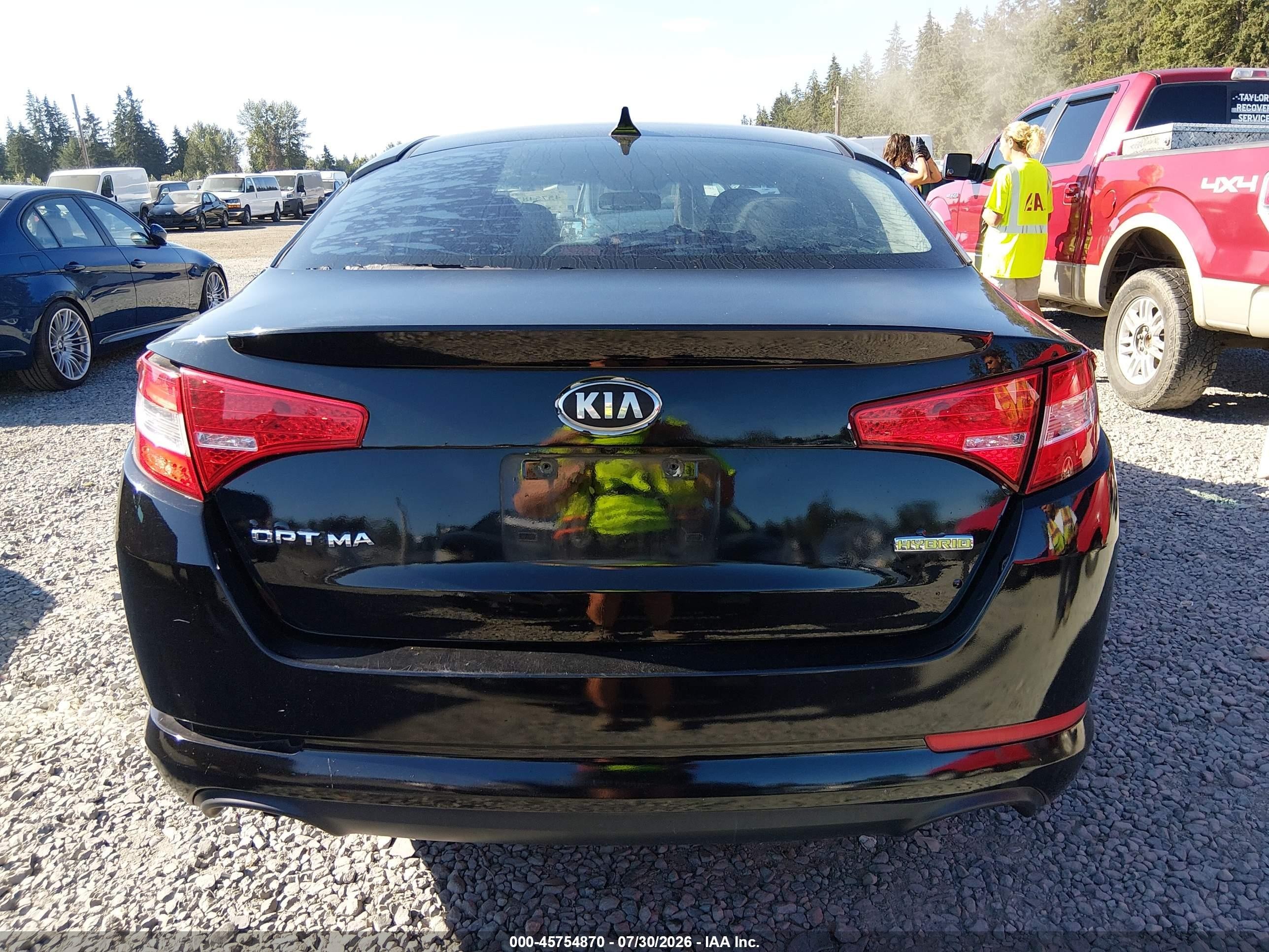 2012 Kia Optima Hybrid Ex Black vin: KNAGM4ADXC5012091