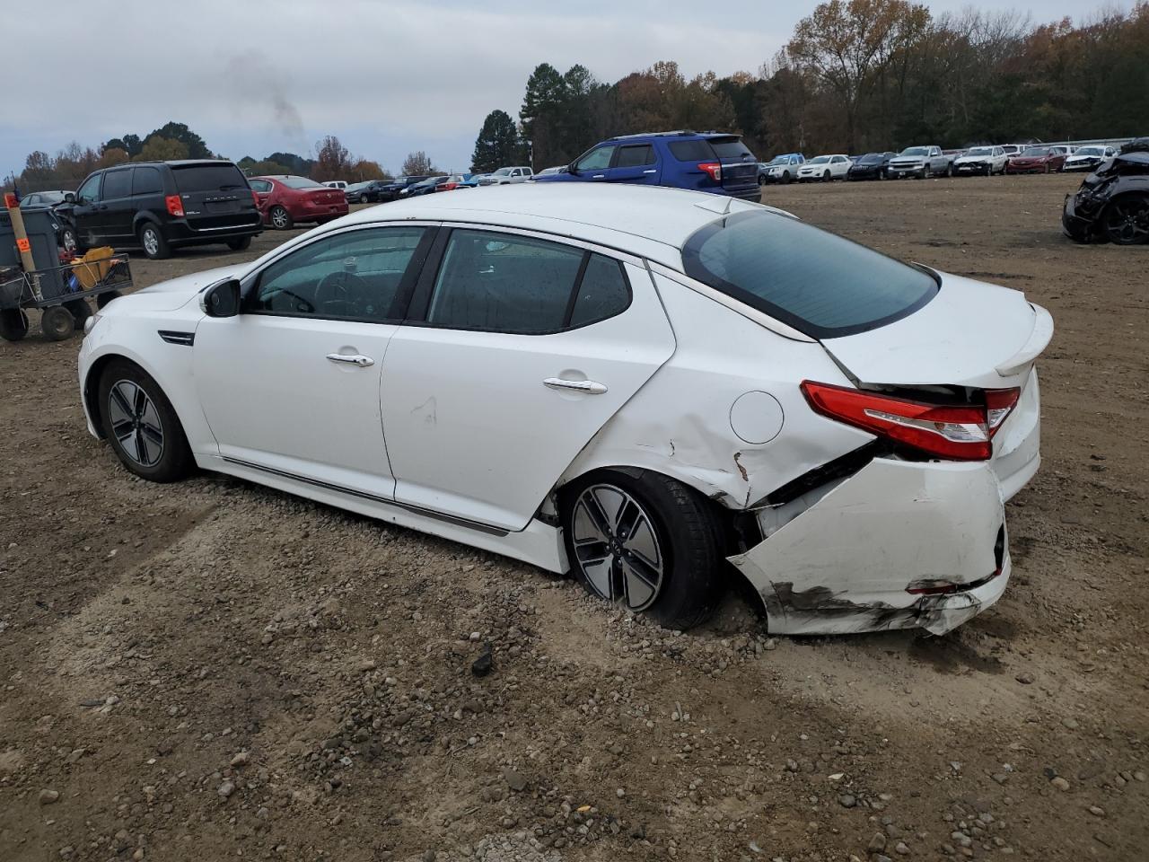 2012 Kia Optima Hybrid White vin: KNAGM4ADXC5031238