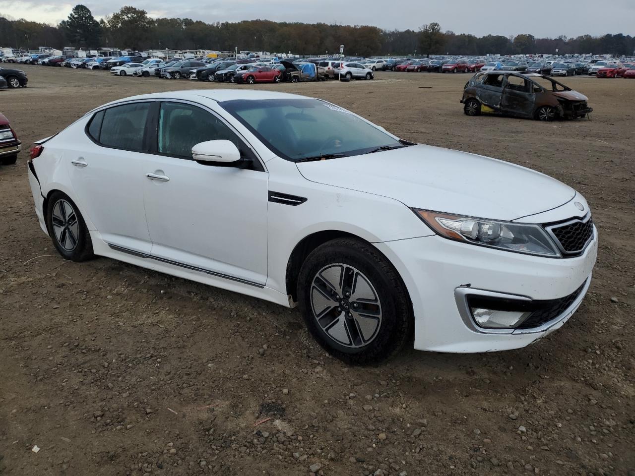 2012 Kia Optima Hybrid White vin: KNAGM4ADXC5031238