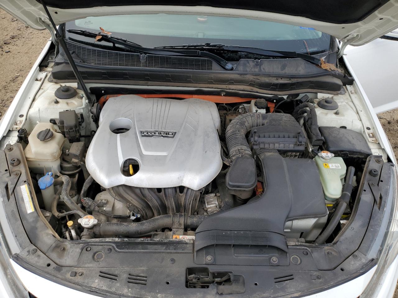 2012 Kia Optima Hybrid White vin: KNAGM4ADXC5031238