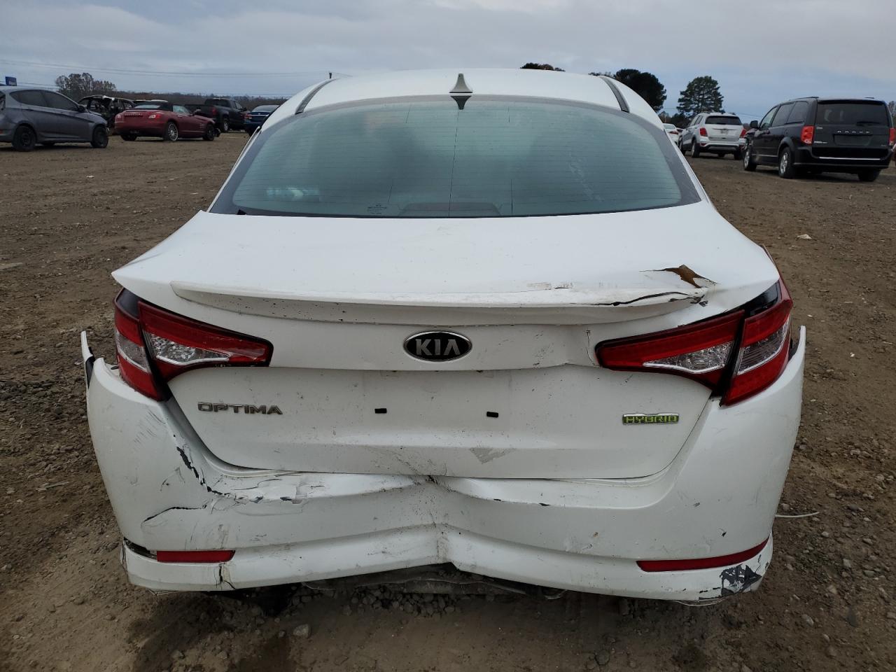 2012 Kia Optima Hybrid White vin: KNAGM4ADXC5031238
