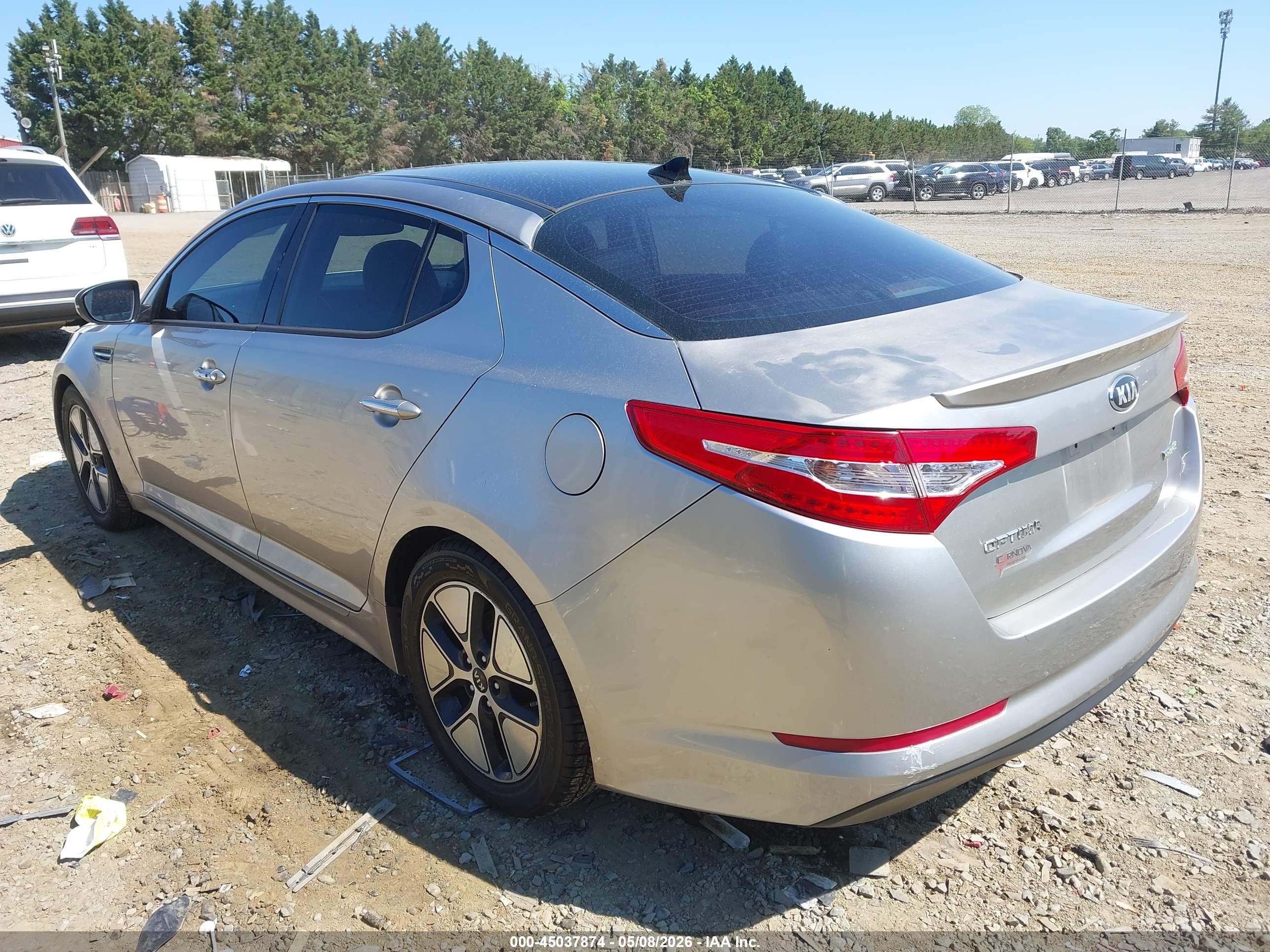 2012 Kia Optima Hybrid Ex Silver vin: KNAGM4ADXC5032082