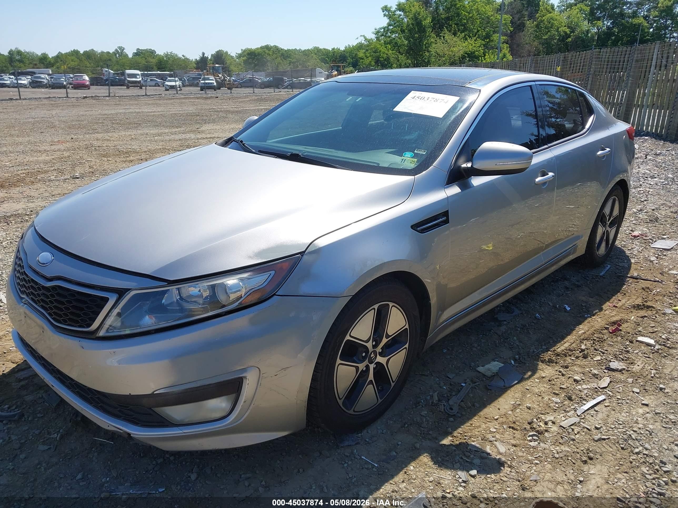 2012 Kia Optima Hybrid Ex Silver vin: KNAGM4ADXC5032082