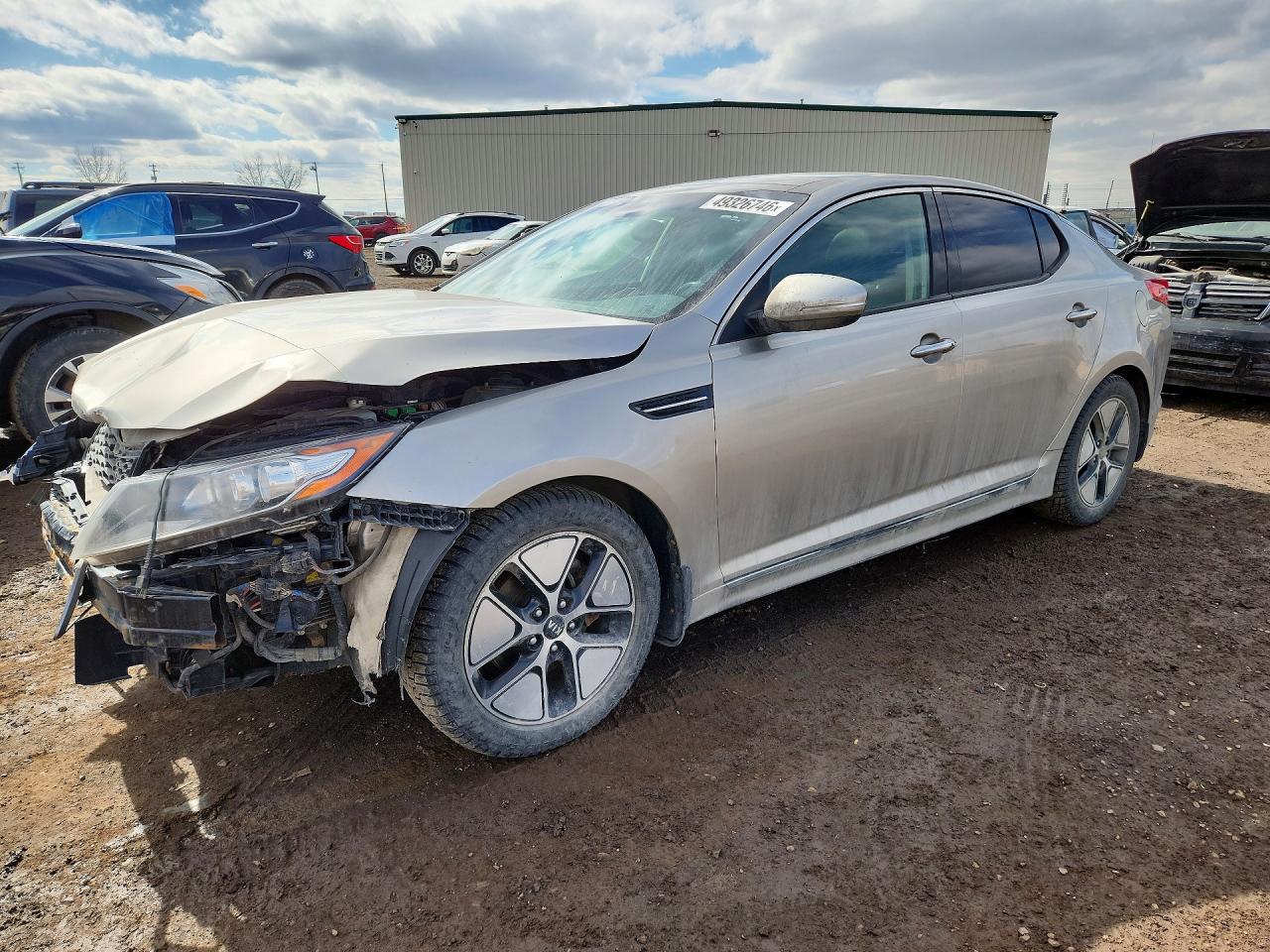 2013 Kia Optima Hybrid Silver vin: KNAGM4ADXD5040734