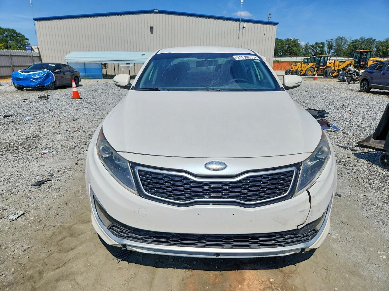 2013 Kia Optima Hybrid White vin: KNAGM4ADXD5043293