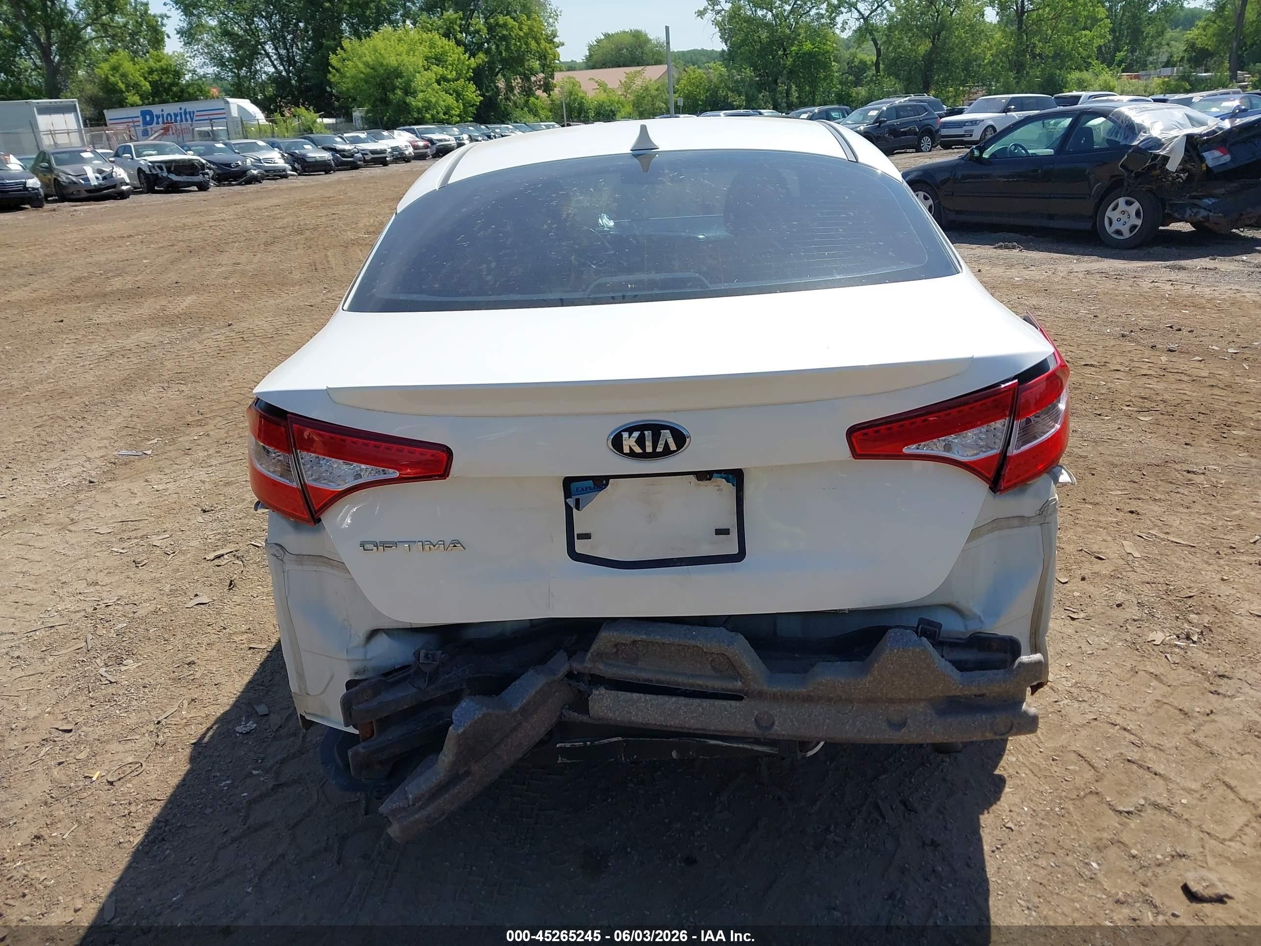 2013 Kia Optima Hybrid Lx White vin: KNAGM4ADXD5046310
