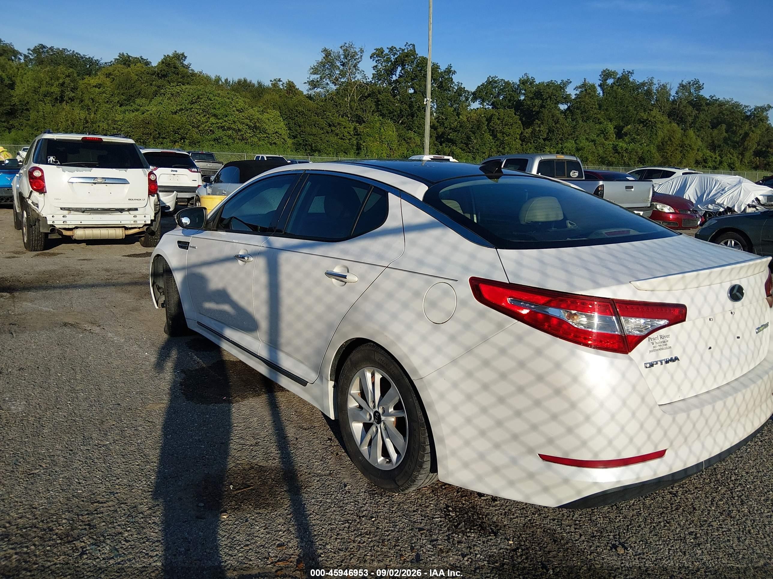 2013 Kia Optima Hybrid Ex White vin: KNAGM4ADXD5049630