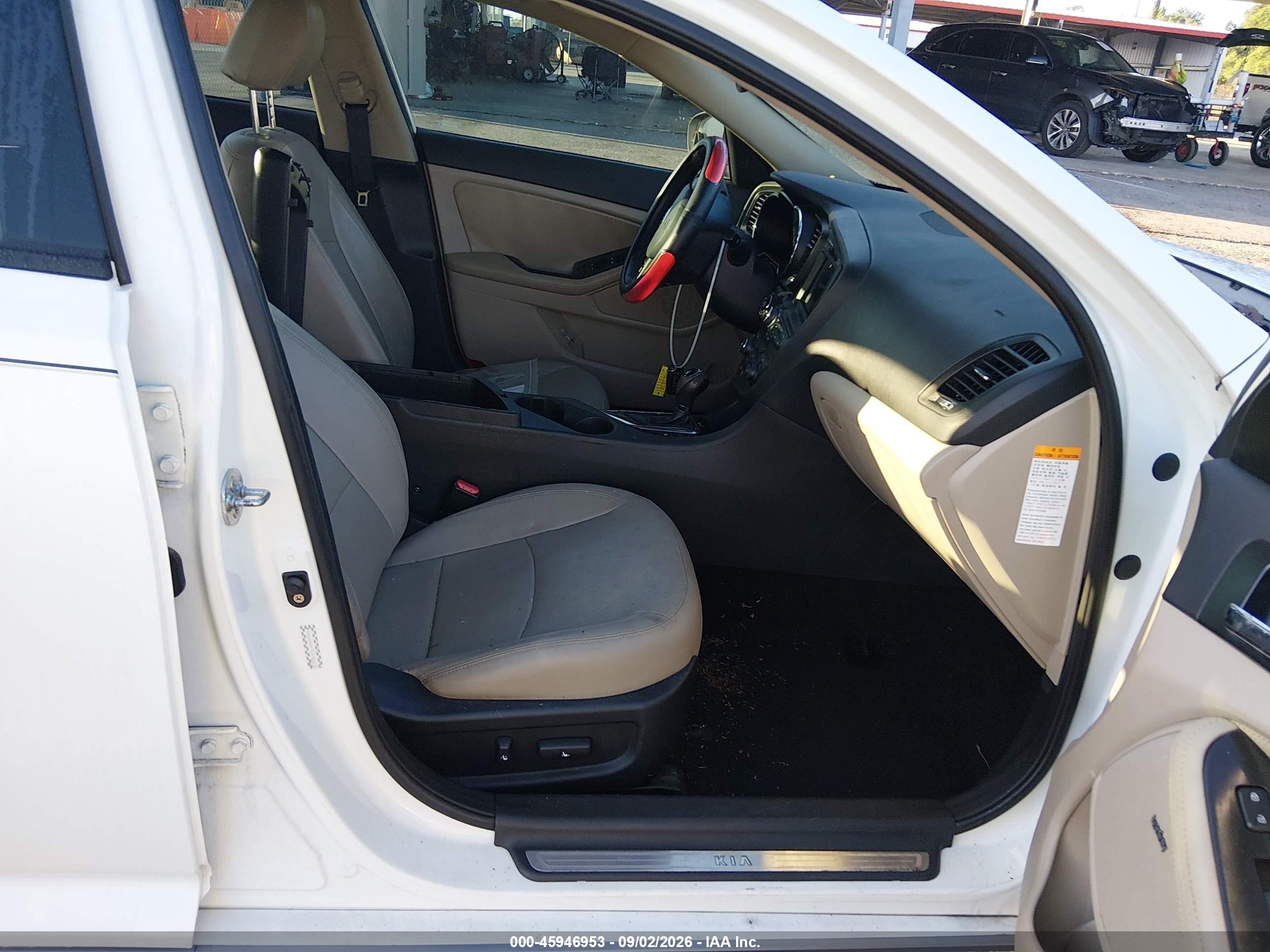 2013 Kia Optima Hybrid Ex White vin: KNAGM4ADXD5049630