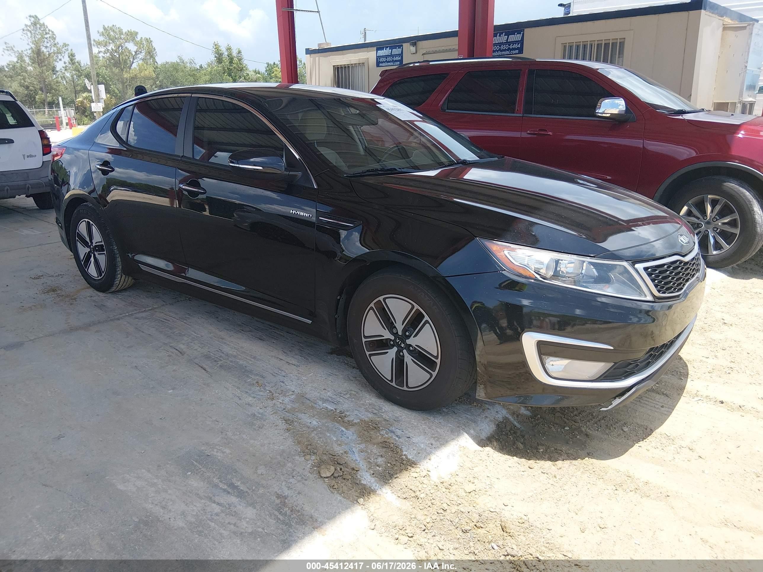 2013 Kia Optima Hybrid Lx Black vin: KNAGM4ADXD5055458