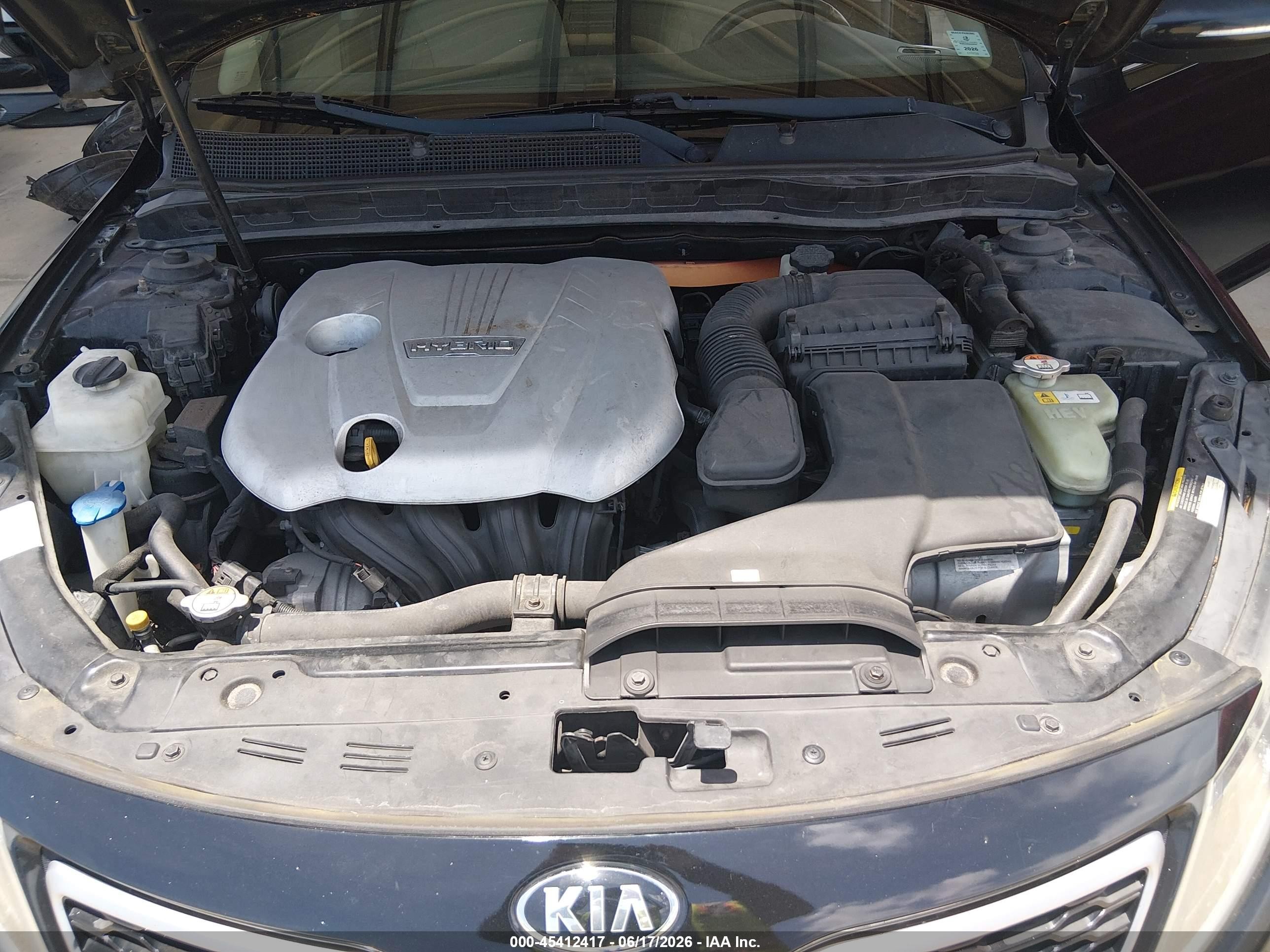 2013 Kia Optima Hybrid Lx Black vin: KNAGM4ADXD5055458