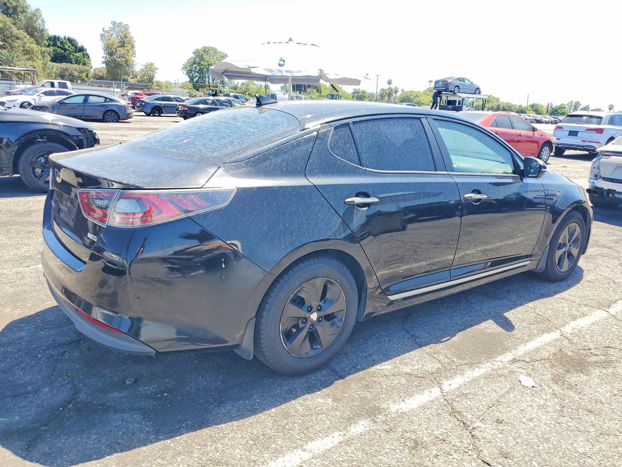 2015 Kia Optima Hybrid Черный vin: KNAGM4ADXF5078709