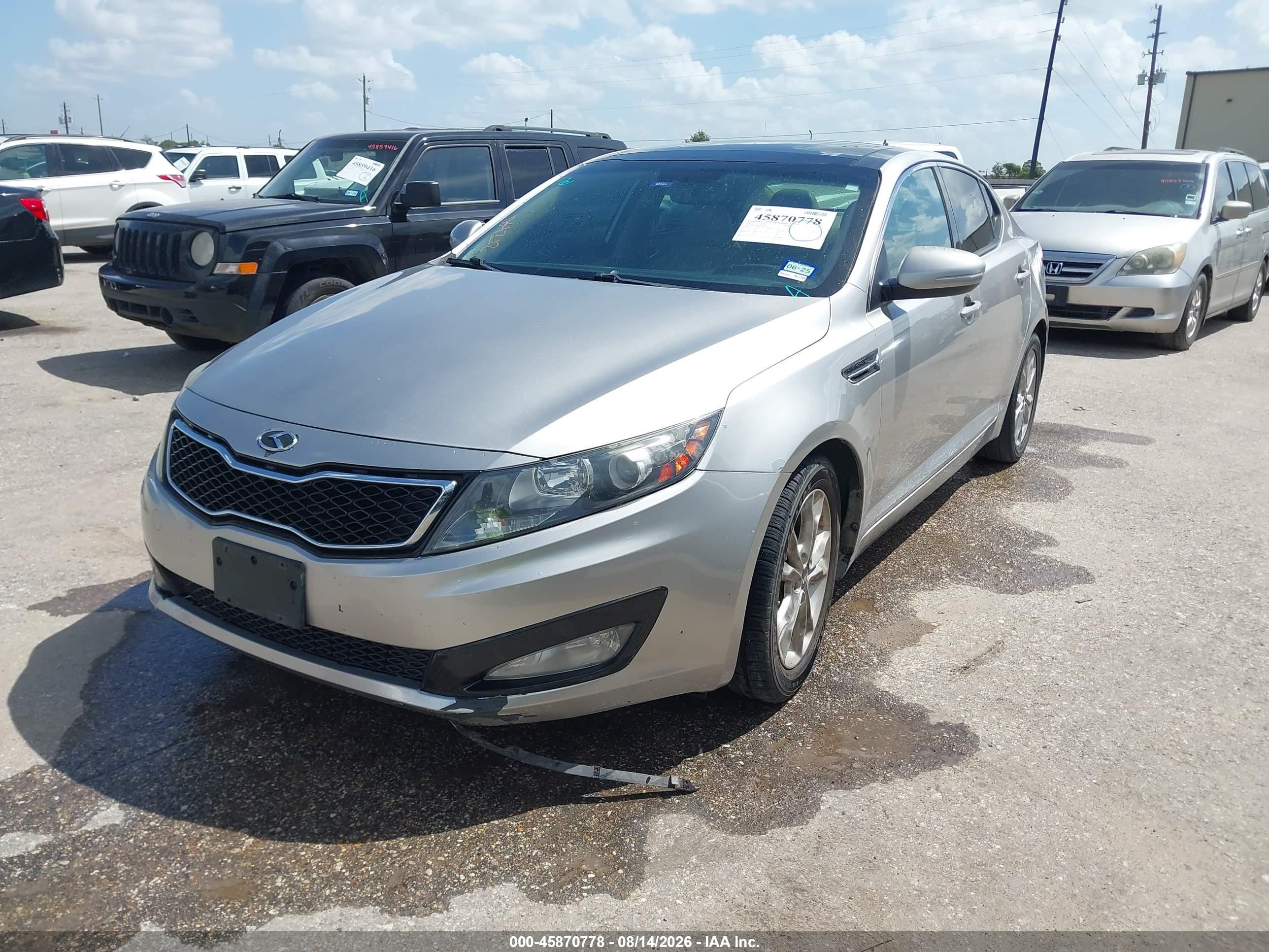 2011 Kia Optima Ex Turbo Silver vin: KNAGN4A63B5164212