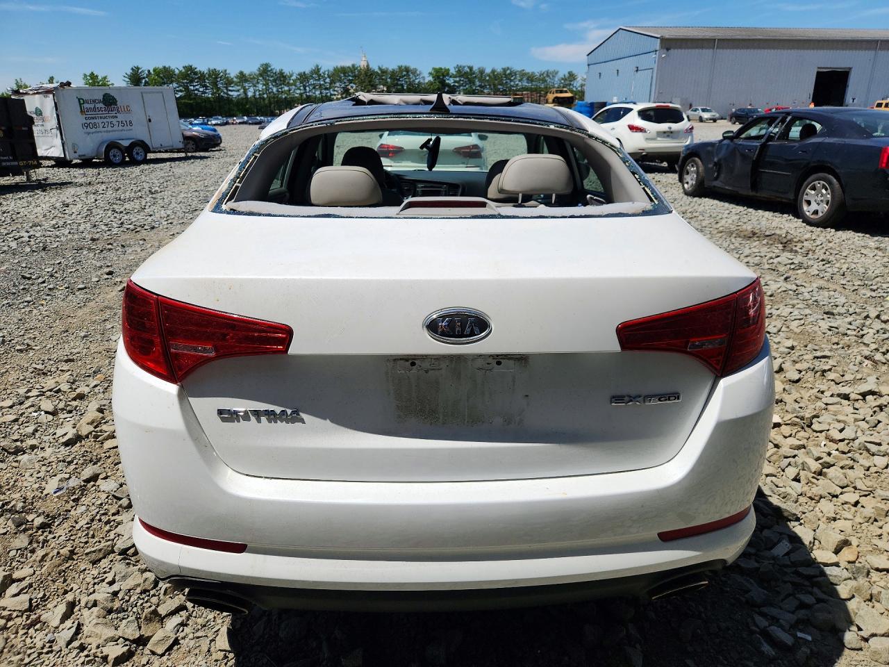 2011 Kia Optima Ex Turbo White vin: KNAGN4A66B5163863