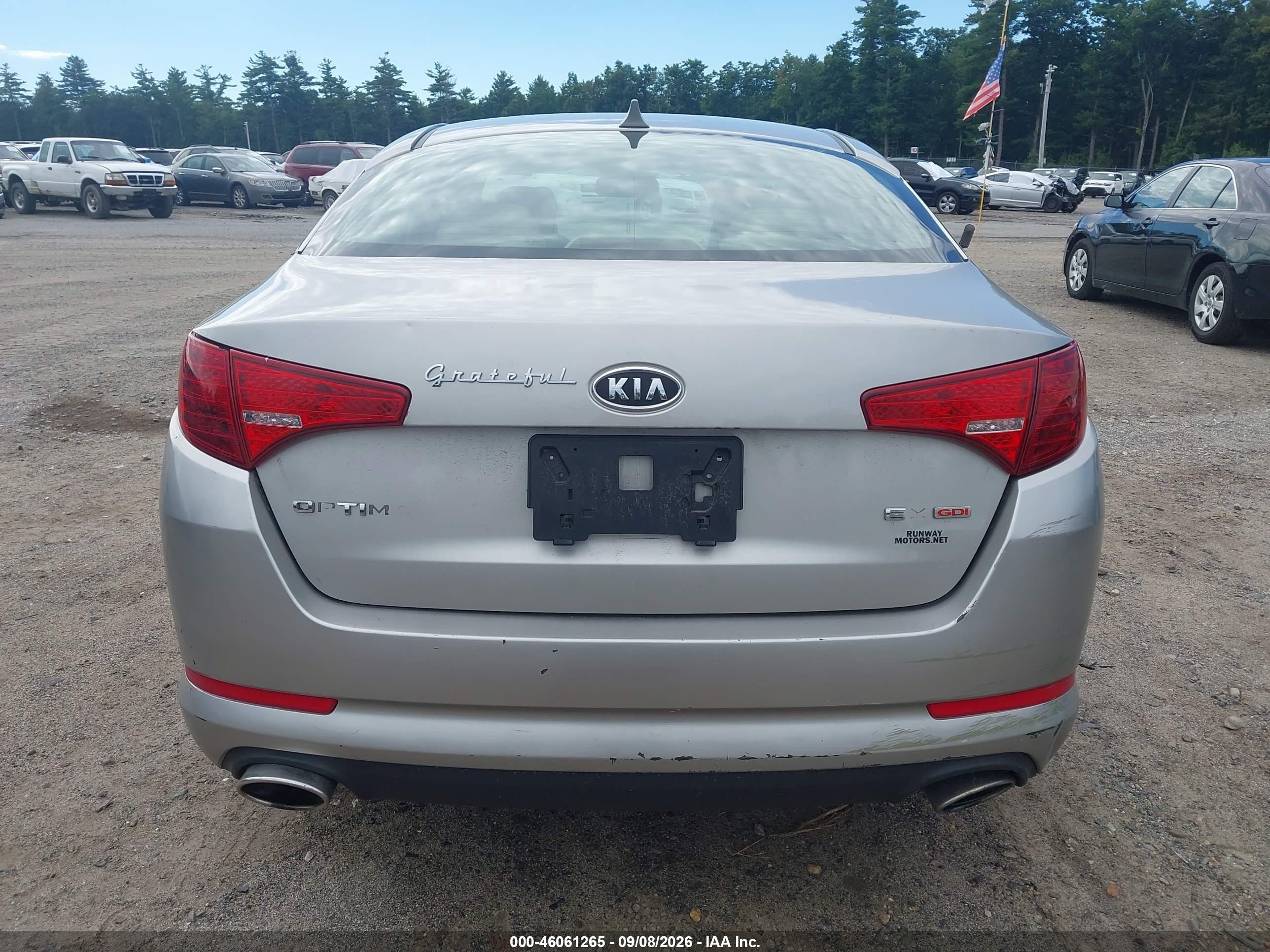 2011 Kia Optima Ex Silver vin: KNAGN4A72B5076258