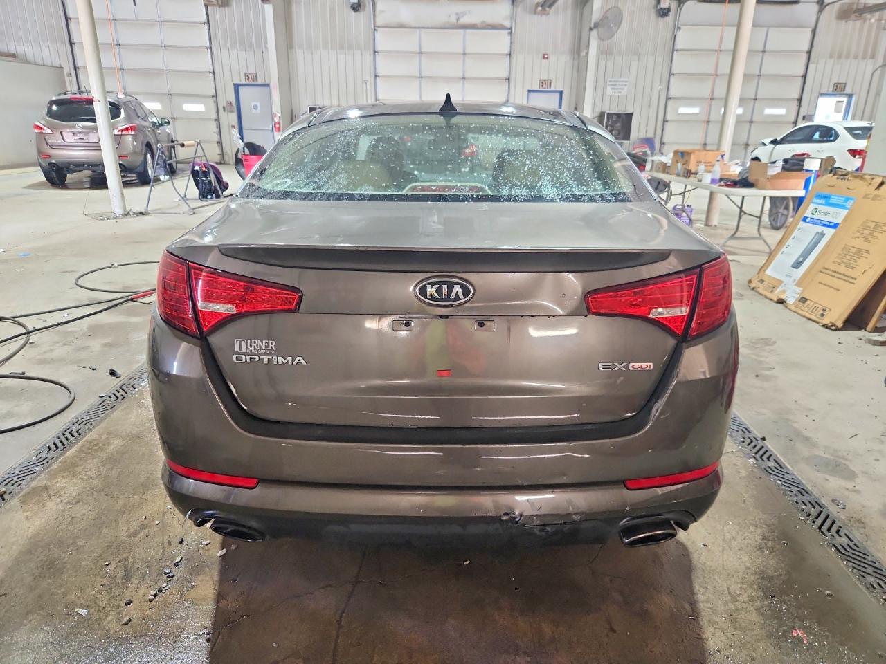 2011 Kia Optima Ex Gray vin: KNAGN4A73B5158953