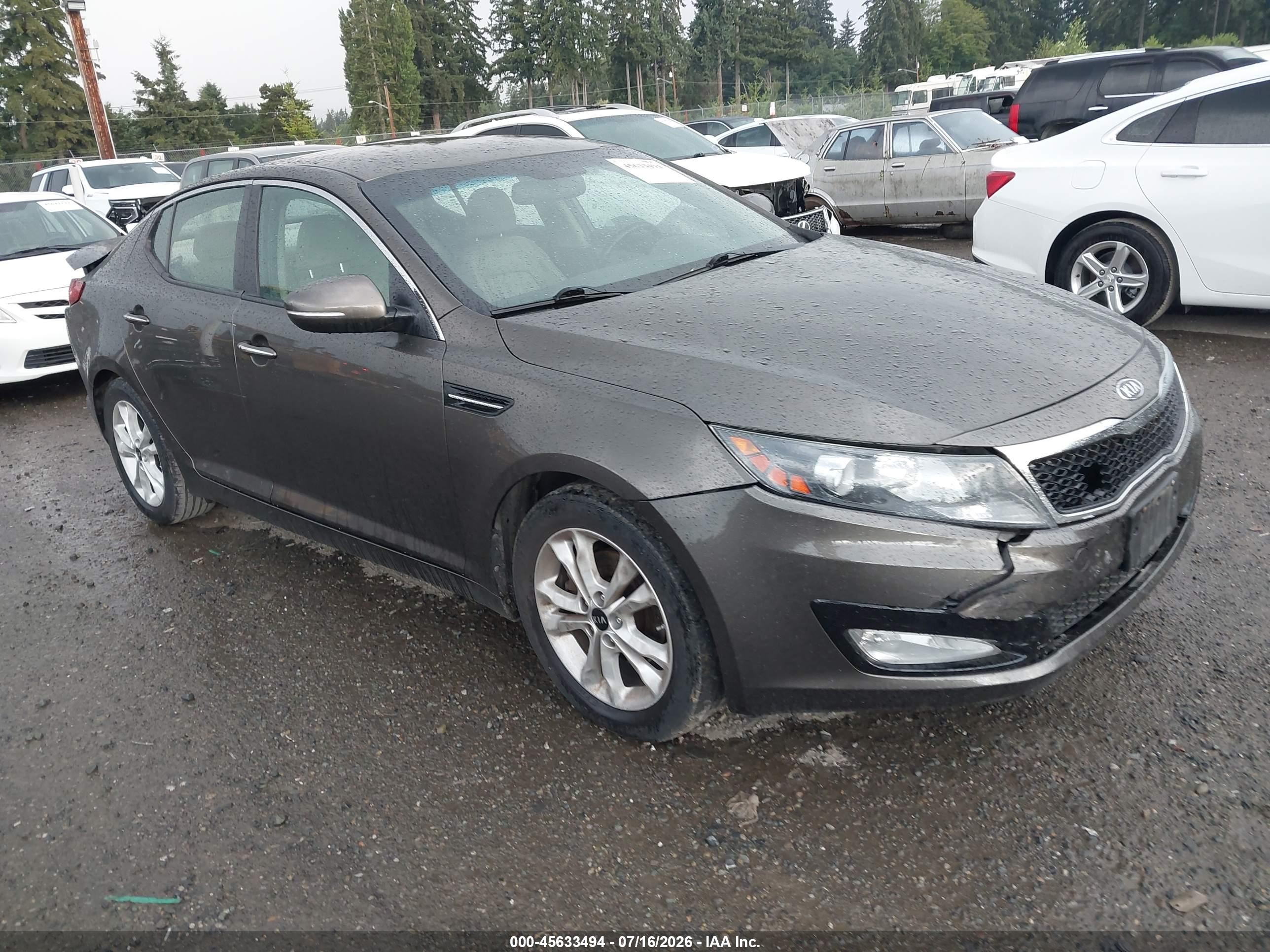 2011 Kia Optima Ex Gray vin: KNAGN4A74B5079503