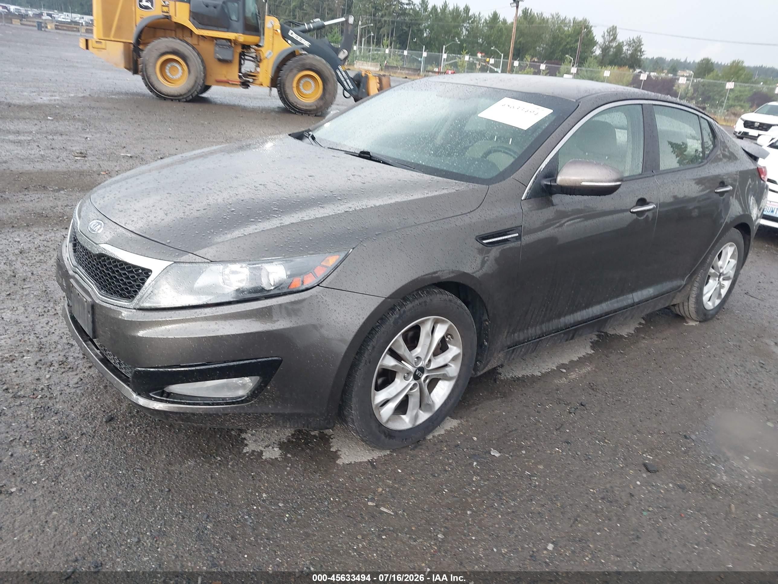 2011 Kia Optima Ex Gray vin: KNAGN4A74B5079503