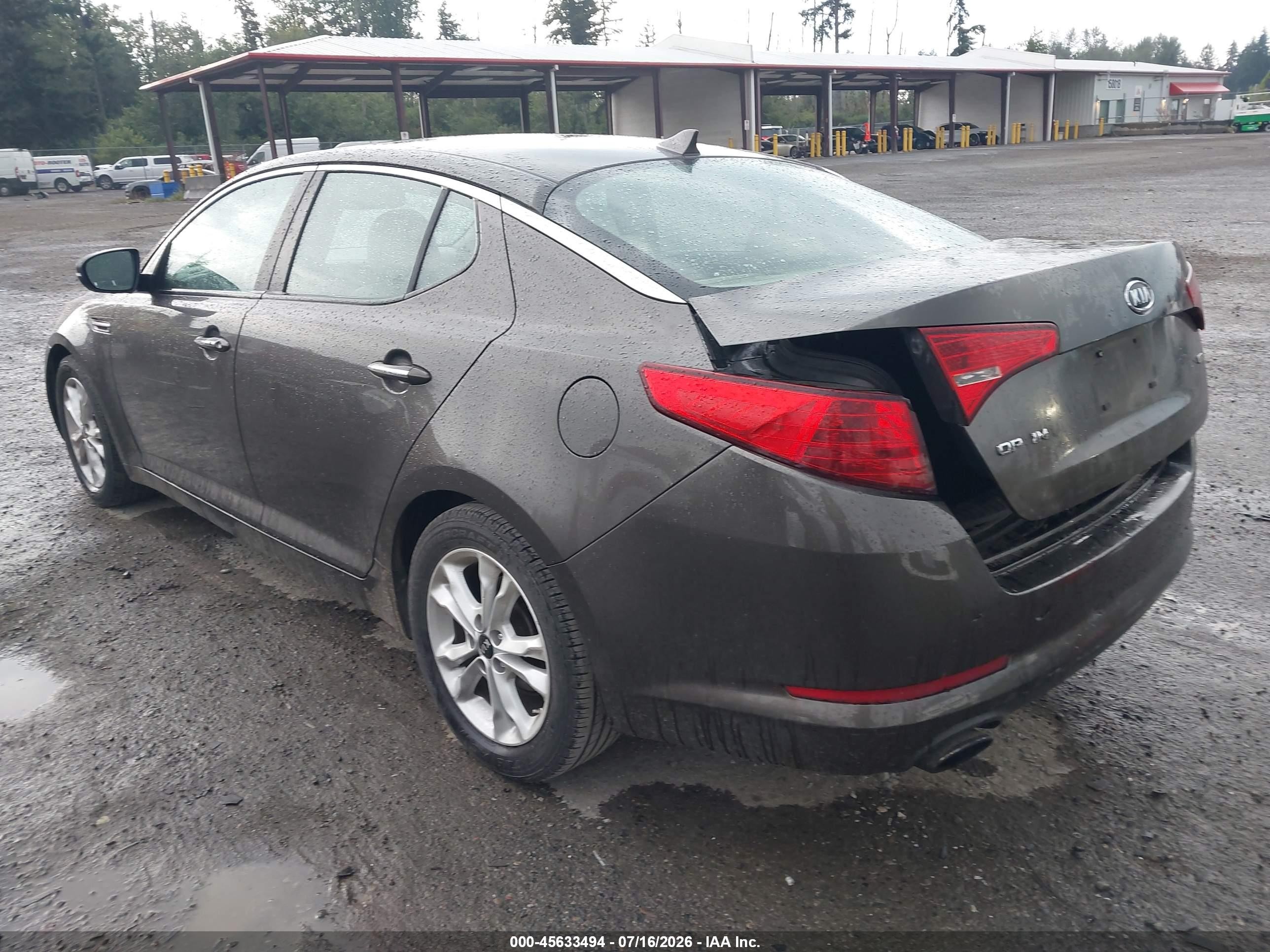 2011 Kia Optima Ex Gray vin: KNAGN4A74B5079503