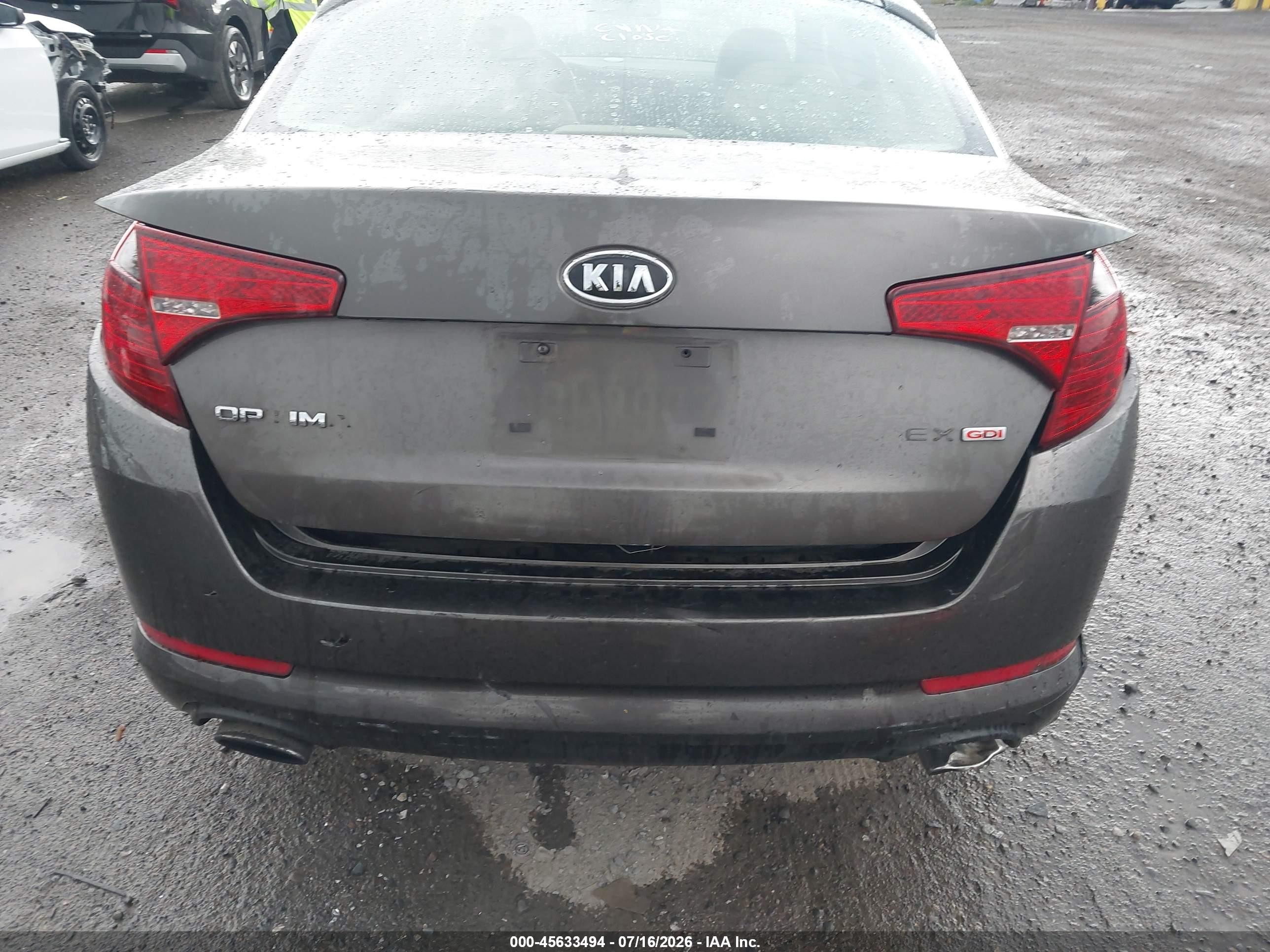 2011 Kia Optima Ex Gray vin: KNAGN4A74B5079503