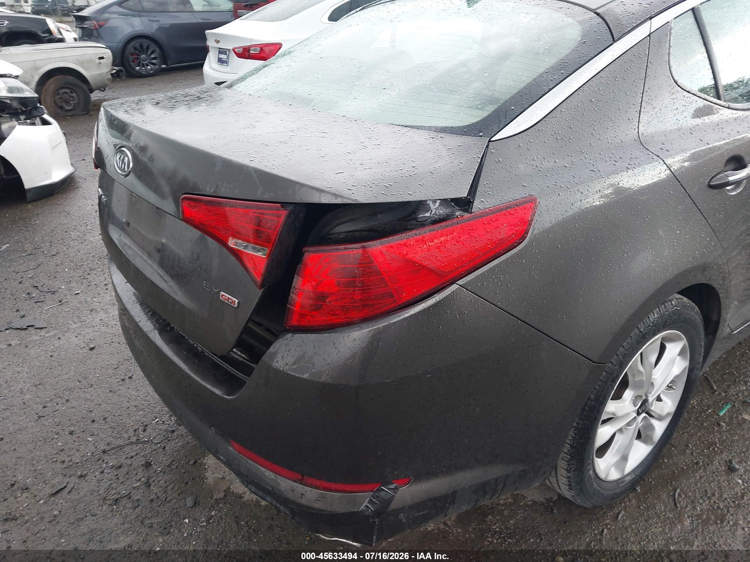 2011 Kia Optima Ex Gray vin: KNAGN4A74B5079503